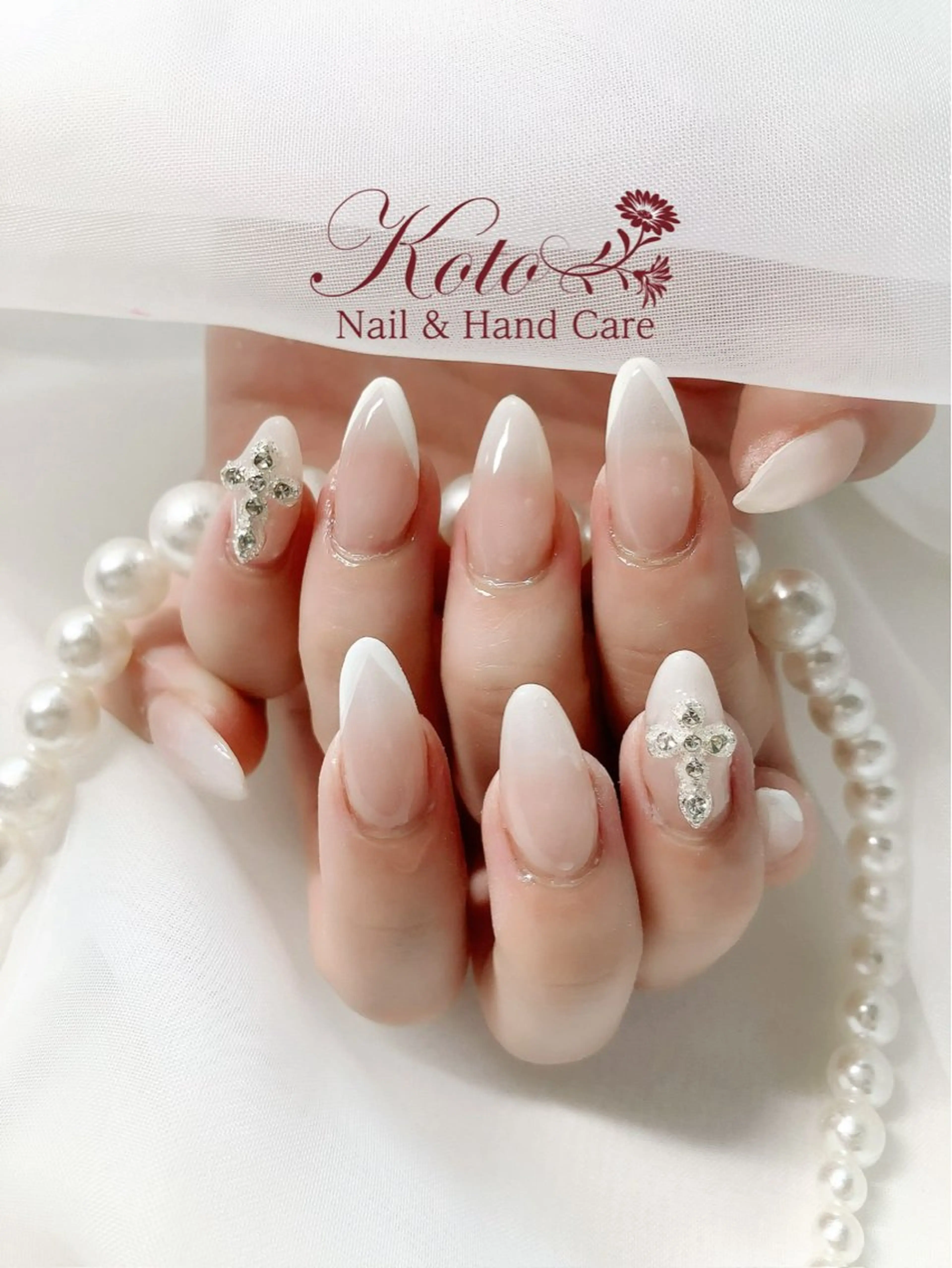 ネイル 長さ出し ジェルネイル 持ち込み ニュアンスネイル 赤色 Nail Salon KOTOのネイルデザイン