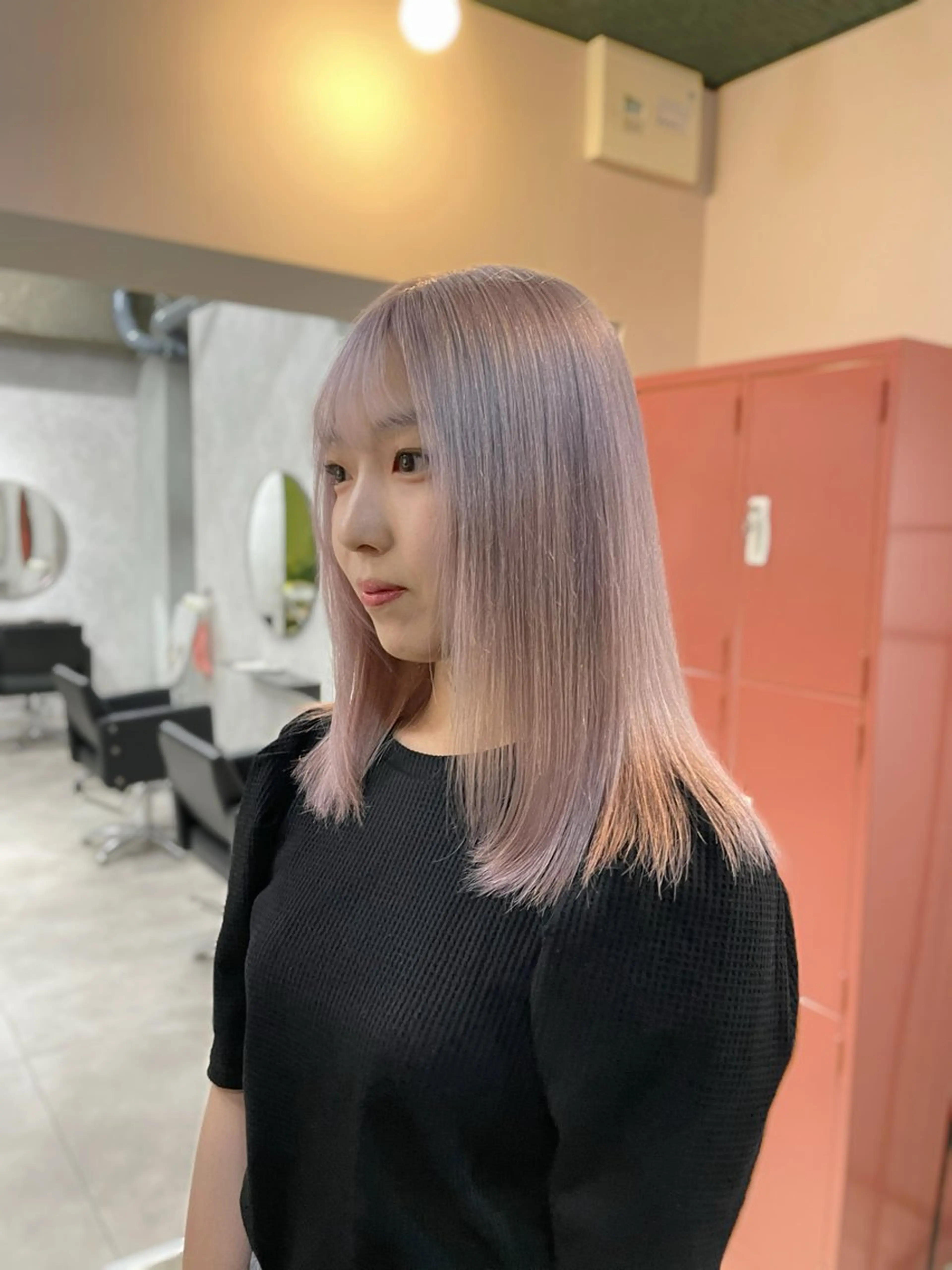 ミディアム カラー ヘアカラー ハイトーン/メンズ/ デザイン/梅田/ミユのヘアスタイル