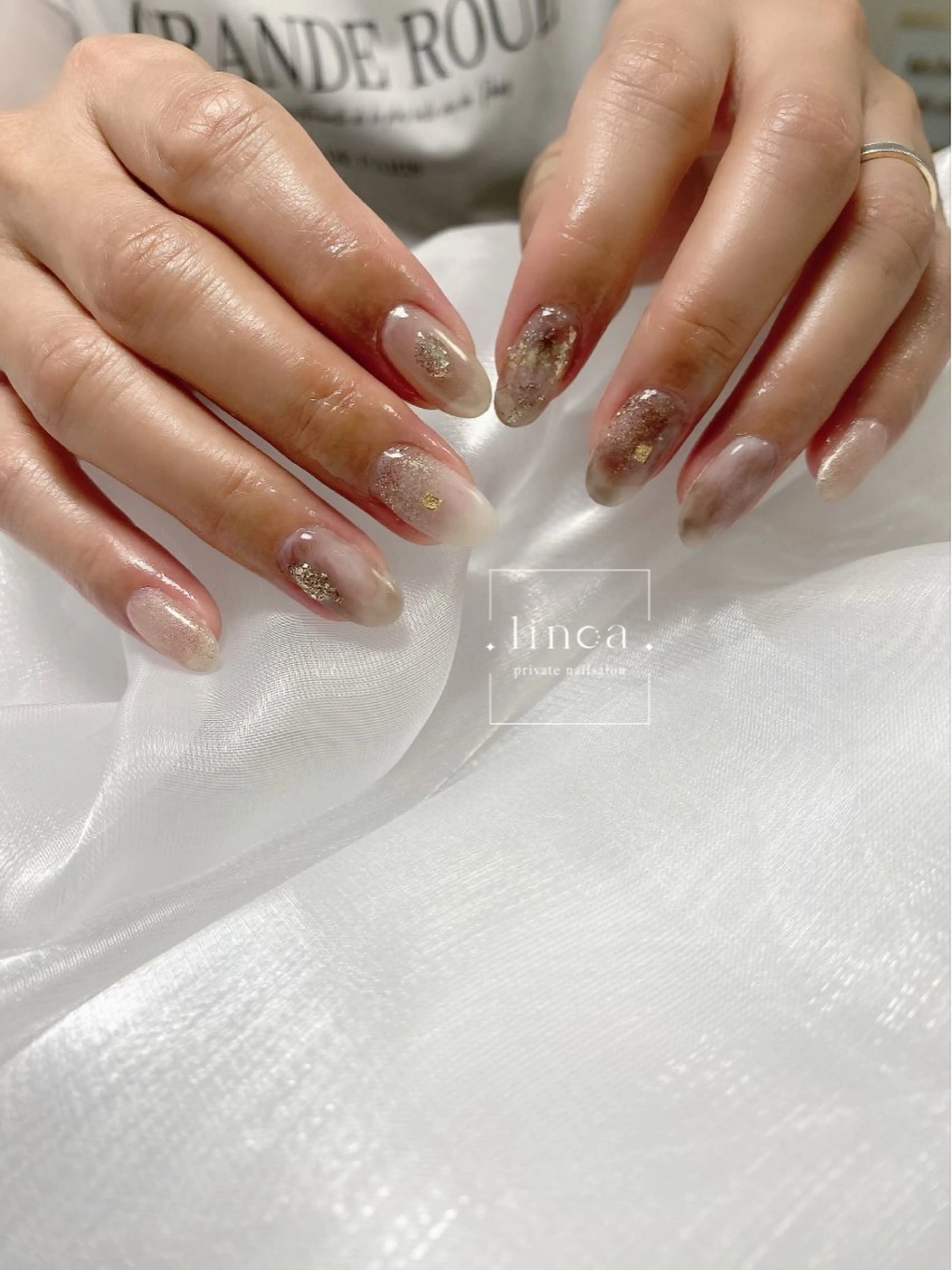 ネイル アートネイル ニュアンスネイル シンプルネイル linoa nailのネイルデザイン