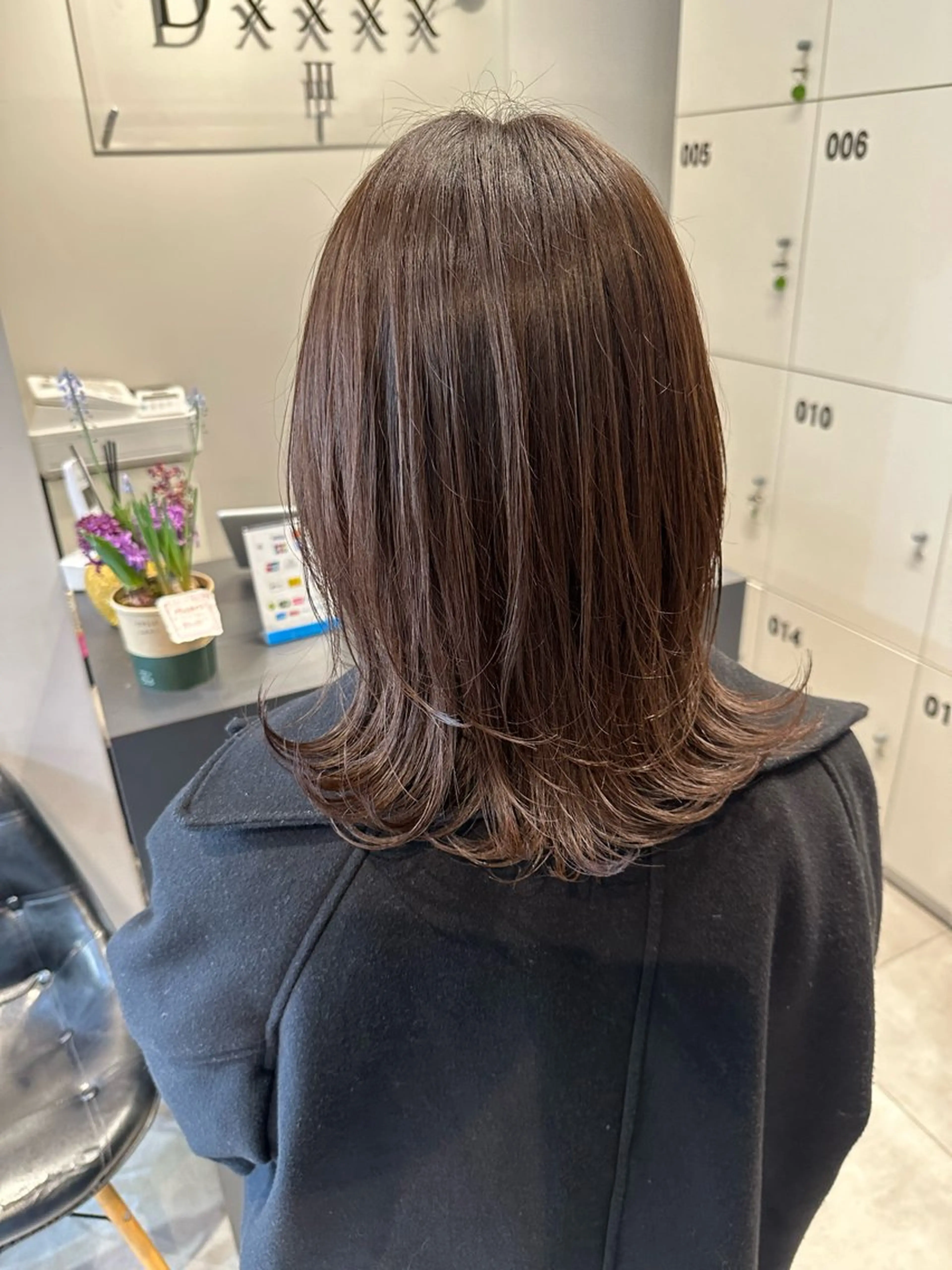 ミディアム カラー カット ヘアカラー トリートメント 透明感カラー/ボブ /佐藤伶のヘアスタイル