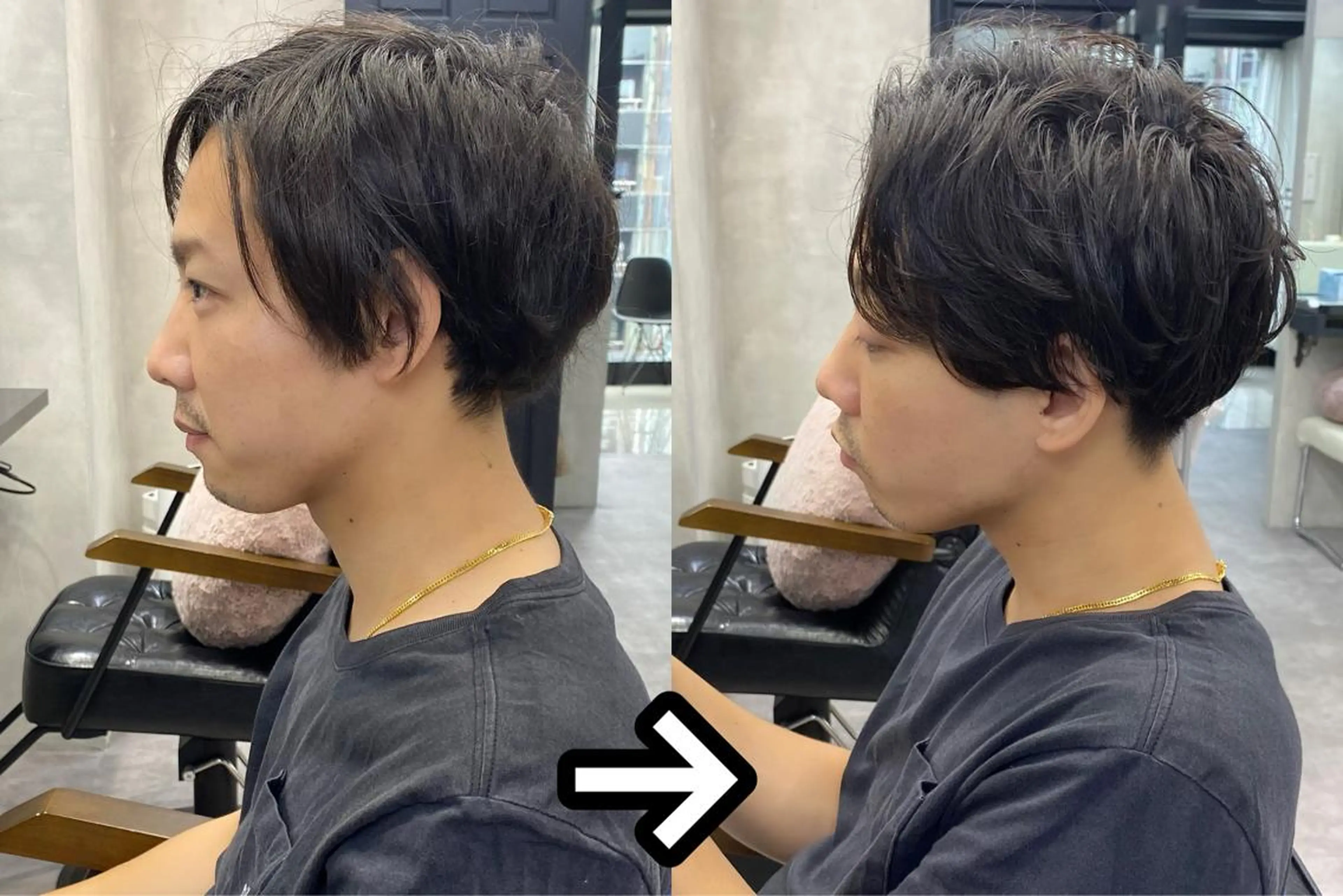 ショート メンズ センターパート レイヤーカット SALOWIN所属・半個室メンズ カット🥕羽鳥淳妃のヘアスタイル