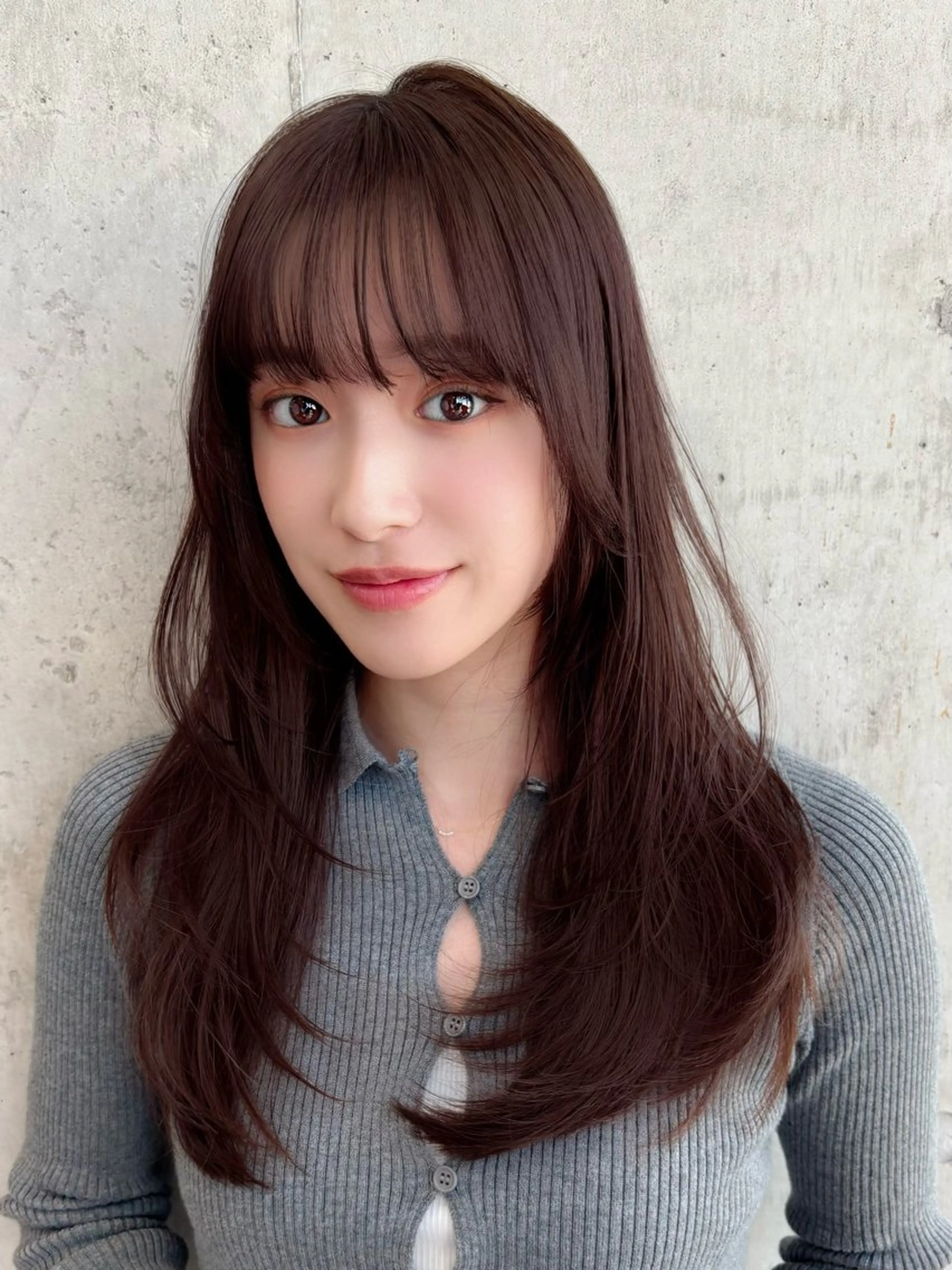 セミロング ハッシュカット レイヤーカット カット ヘアカラー KURO/韓国ヘア /レイヤーカットのヘアスタイル