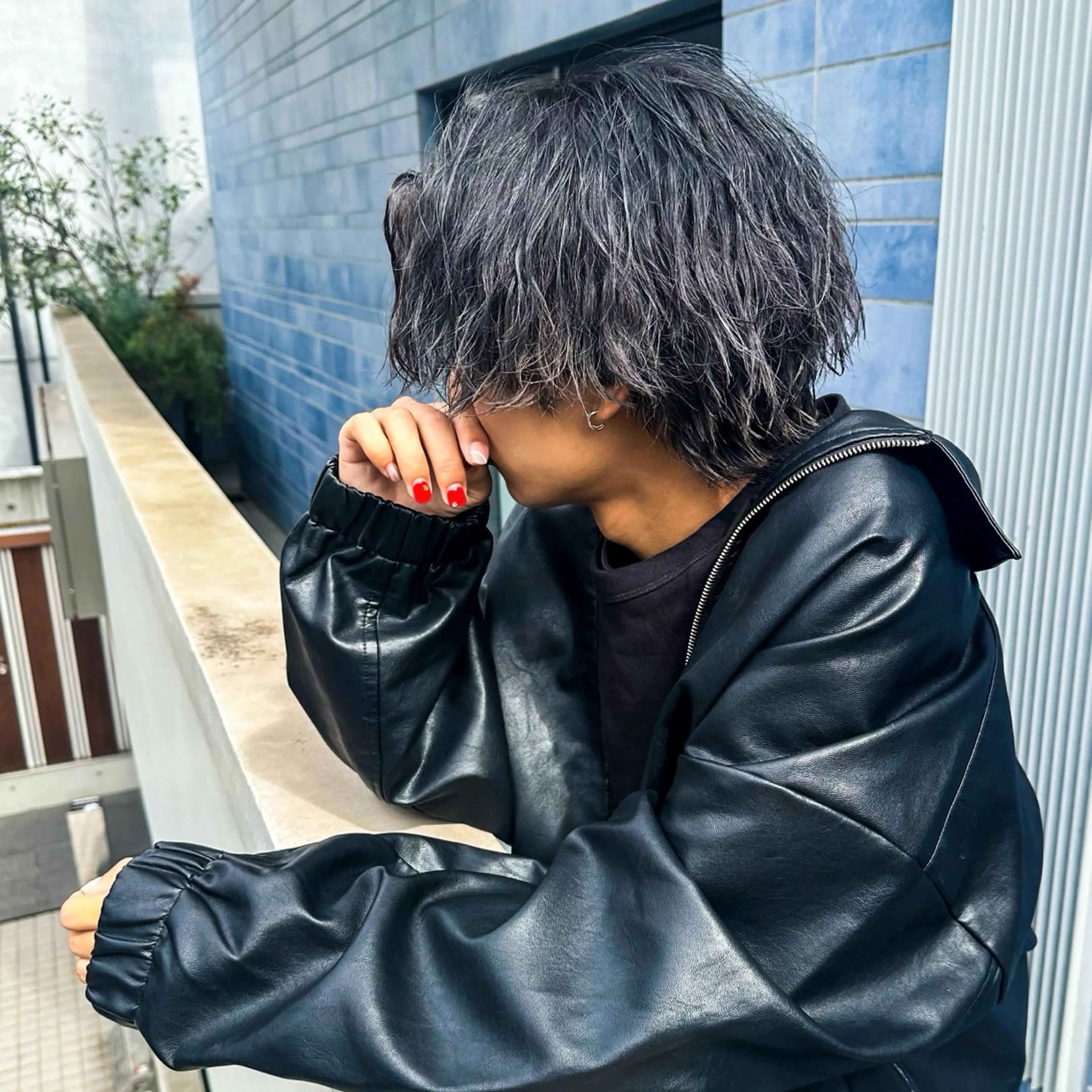 ミディアム カラー パーマ メンズ カット パーマ トリートメント シースルーマッシュ/ メンズ/KYOHEIのヘアスタイル