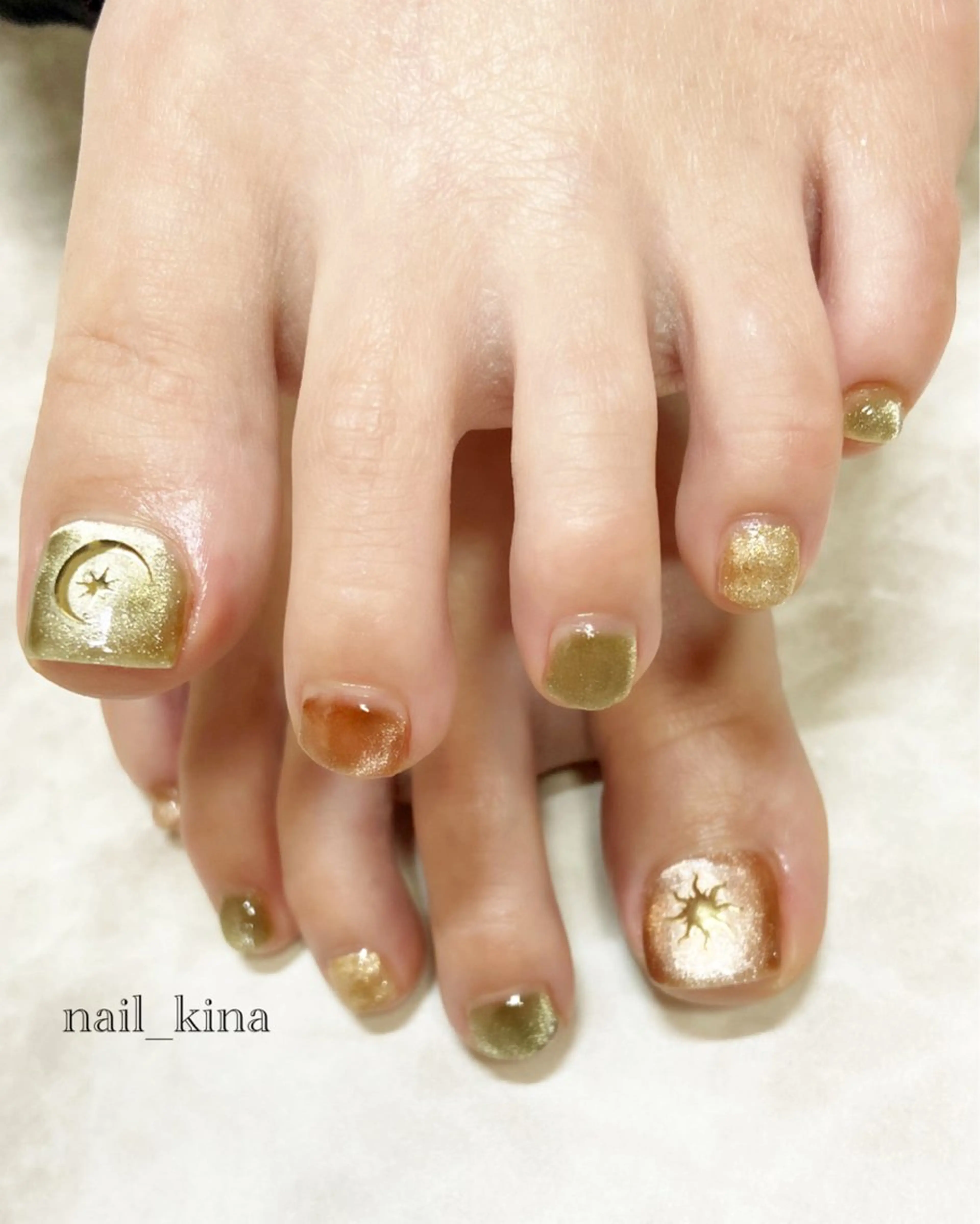 ネイル フラッシュネイル フットネイル マグネットネイル nail_ kinaのネイルデザイン