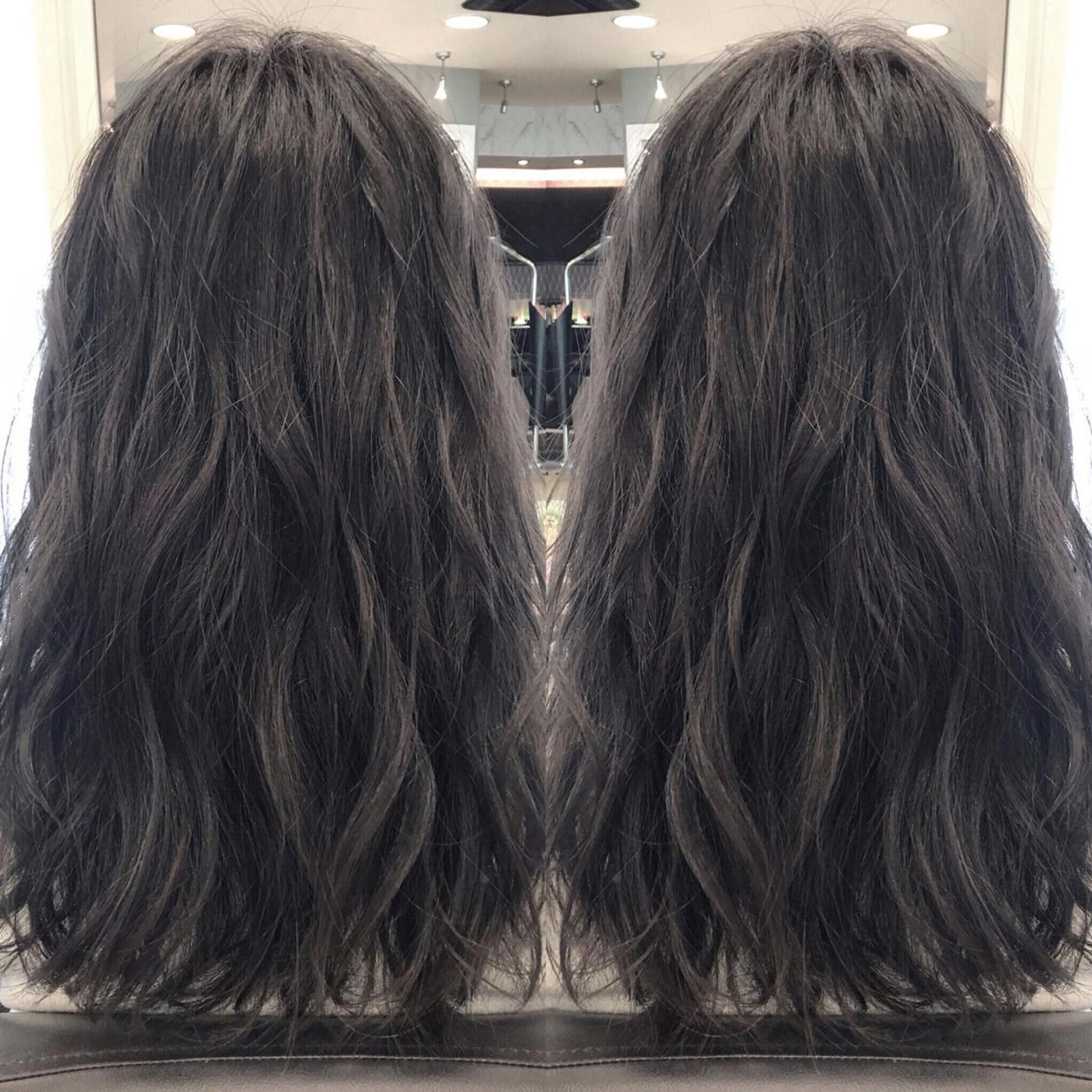 セミロング カラー box mico. mutsumiのヘアスタイル