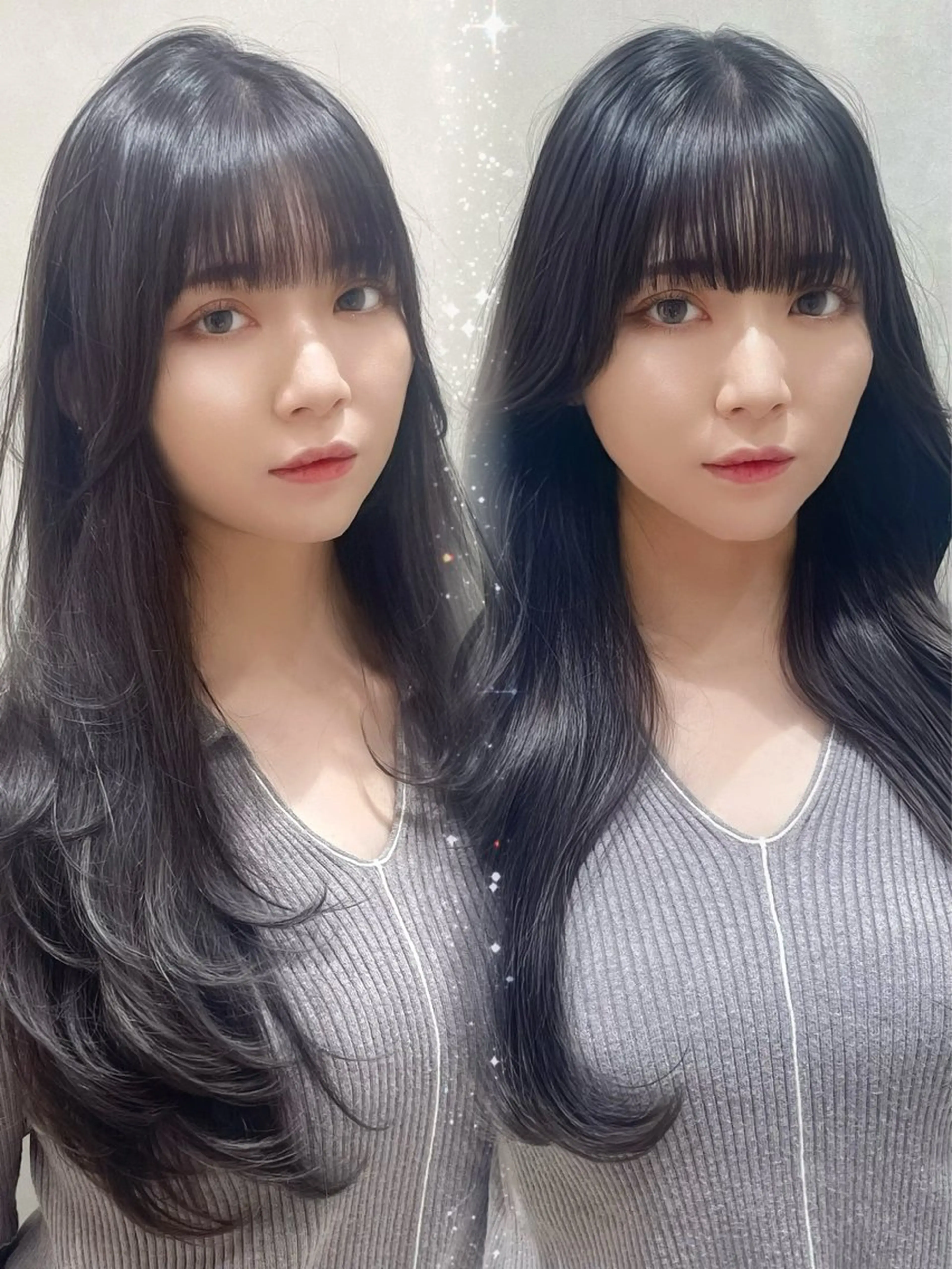 ロング カラー カット ヘアカラー トリートメント MIRAC所属・Ryoichi⛓️ 韓国ヘア/ハイトーンのヘアスタイル