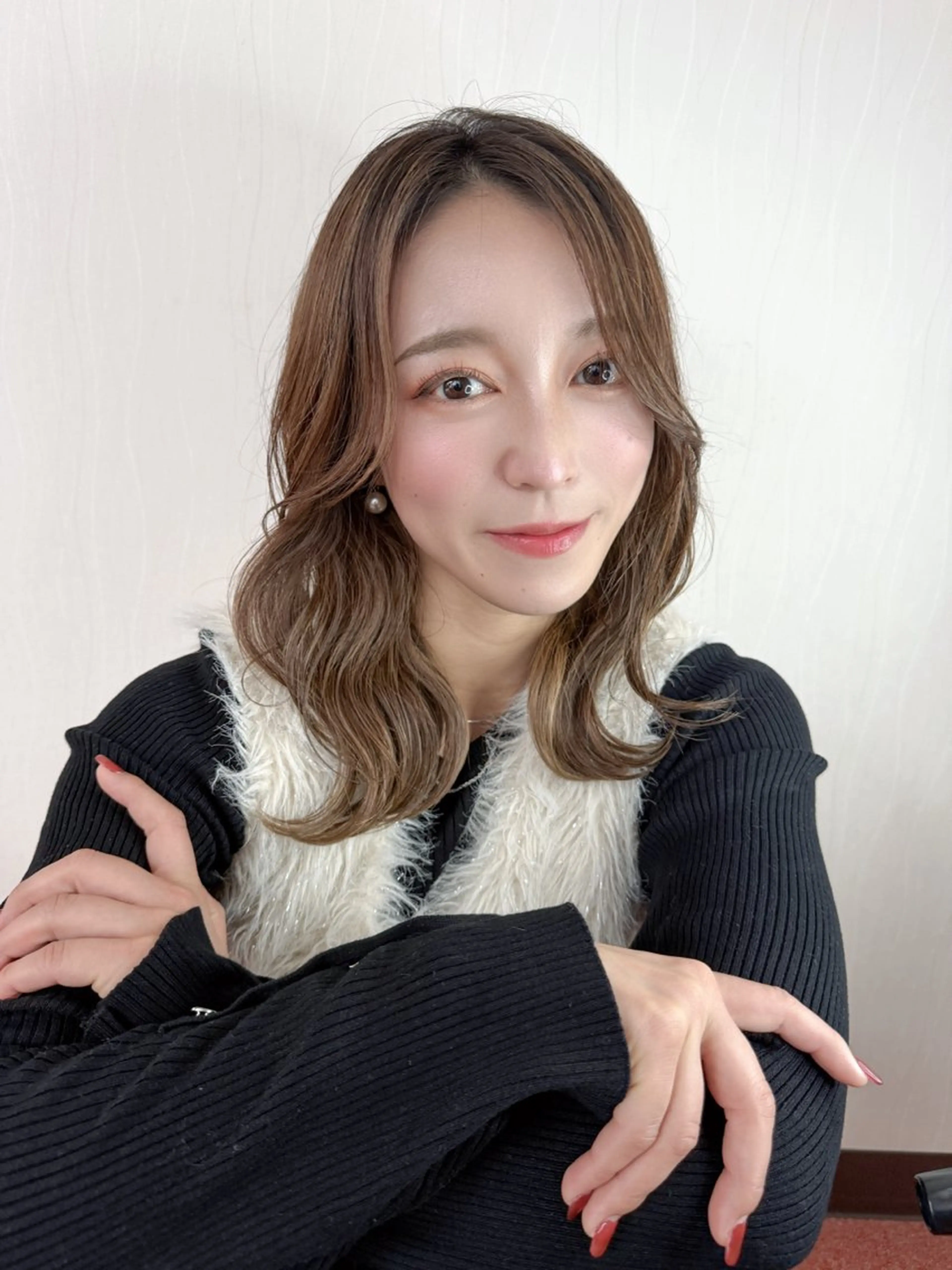 ミディアム ボブレイヤー ボブ くびれヘア ハイライト 髪質改善 ボブ・韓国レイヤー・ 縮毛矯正・内藤康太のヘアスタイル