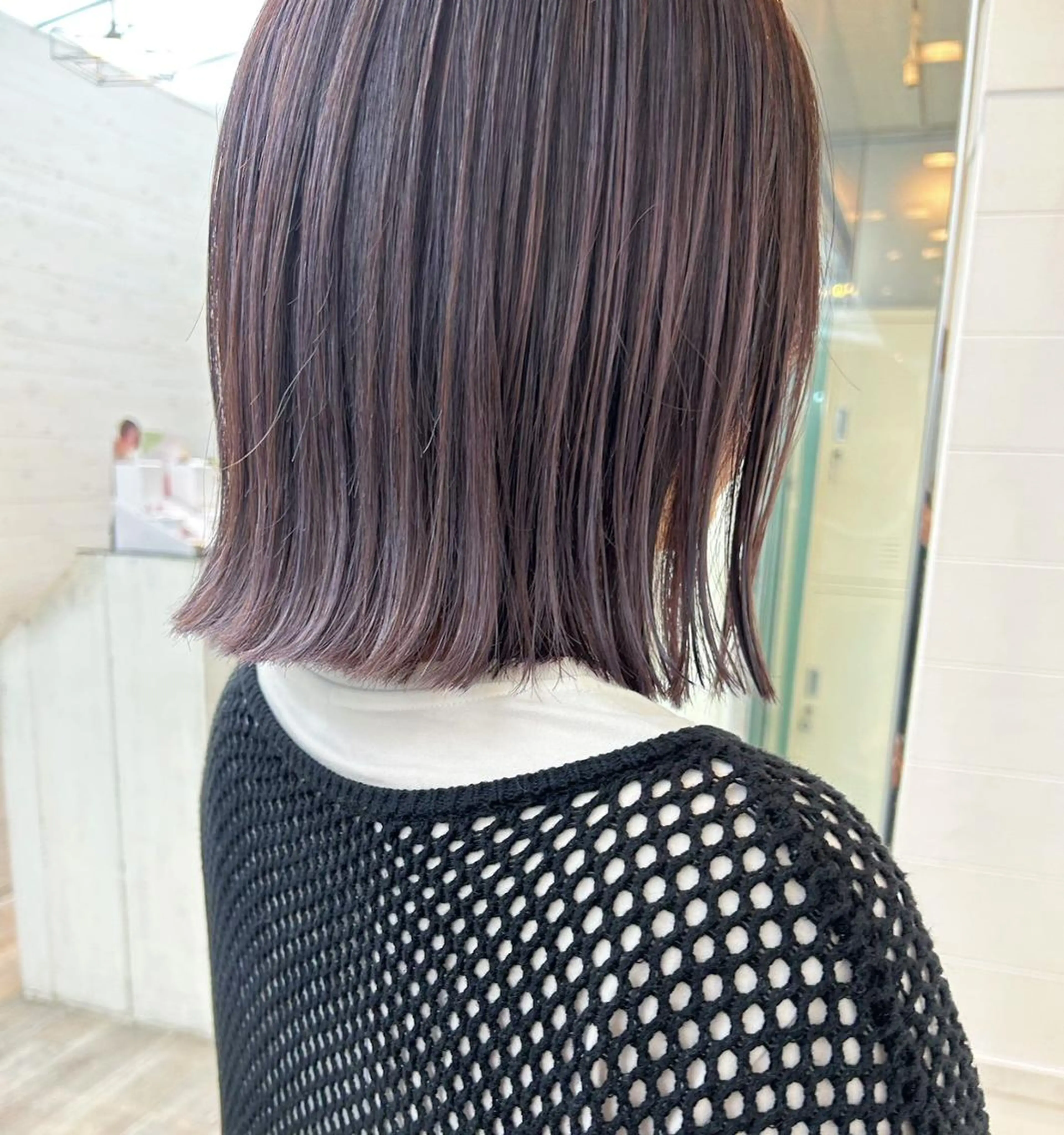 ミディアム パーマ カラー ヘアアレンジ ミディアムパーマ バレイヤージュ ブリーチ ケアブリーチ デザインカラー 癒しの半個室サロン 🌿ROW町田のヘアスタイル