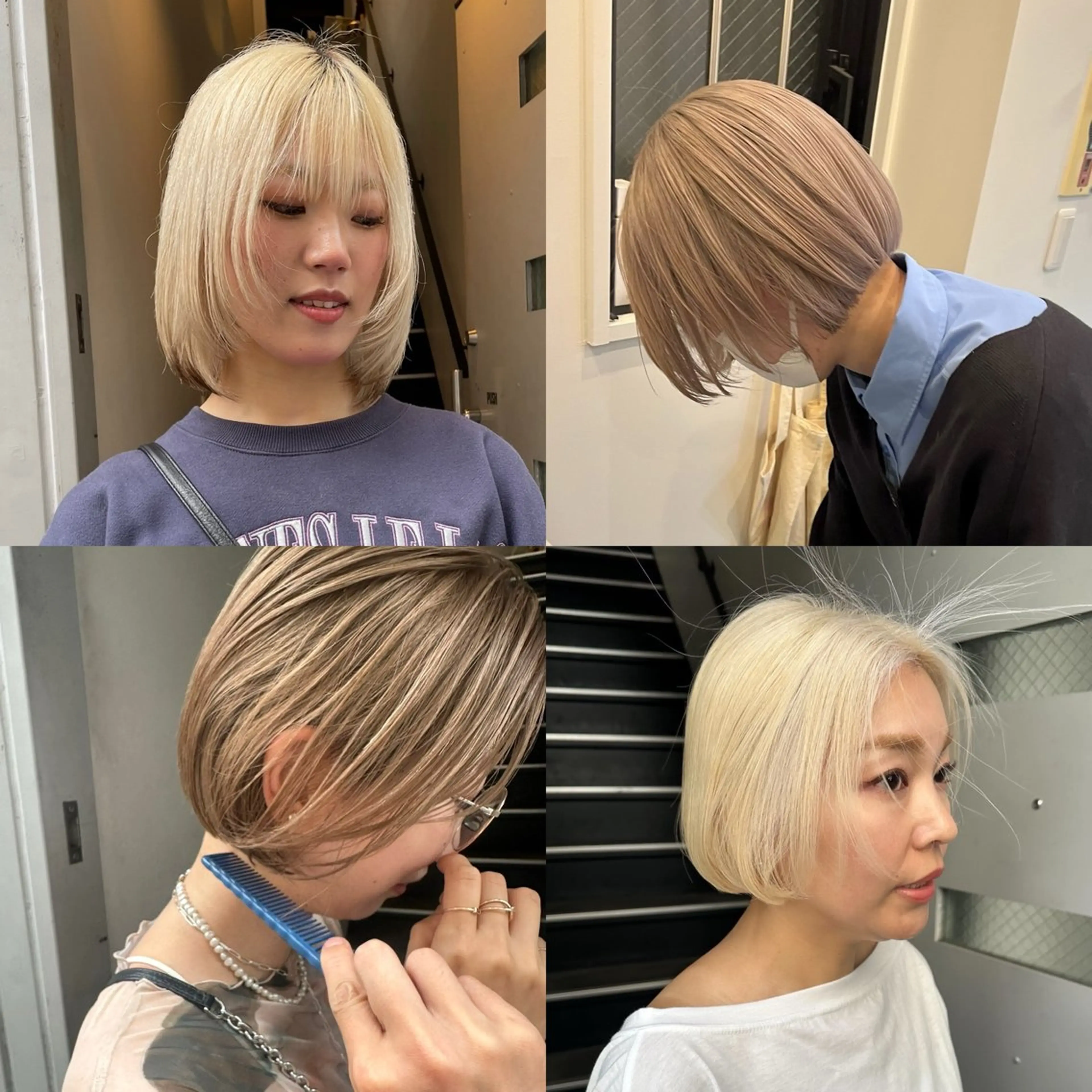 ショート カラー ボブ／パーマ指名 No. 1🍃れんとのヘアスタイル