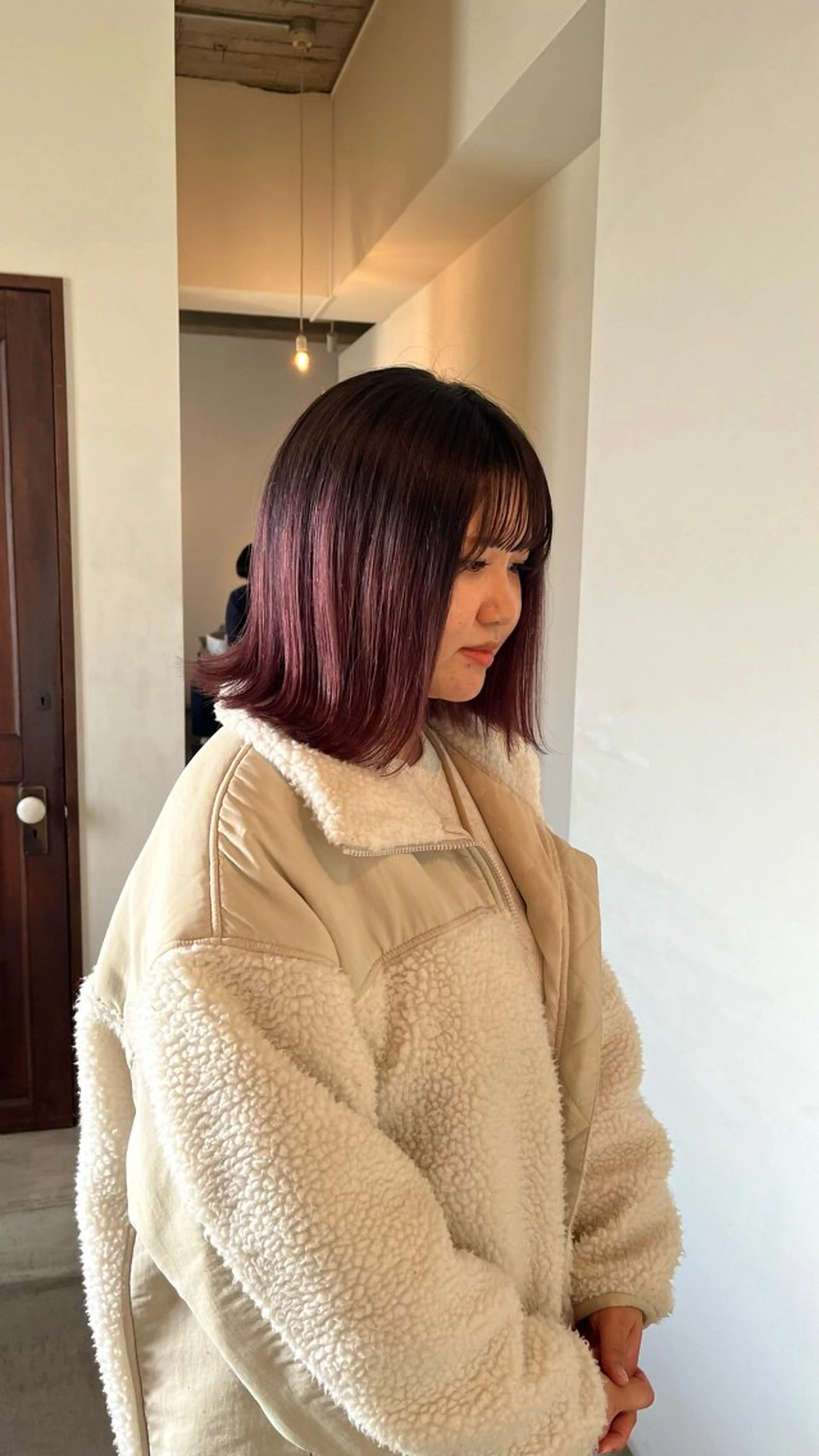 ショート カラー ブリーチ グラデーションカラー ピンクカラー パープルカラー ヘアカラー 前川 華恋 / room3のヘアスタイル