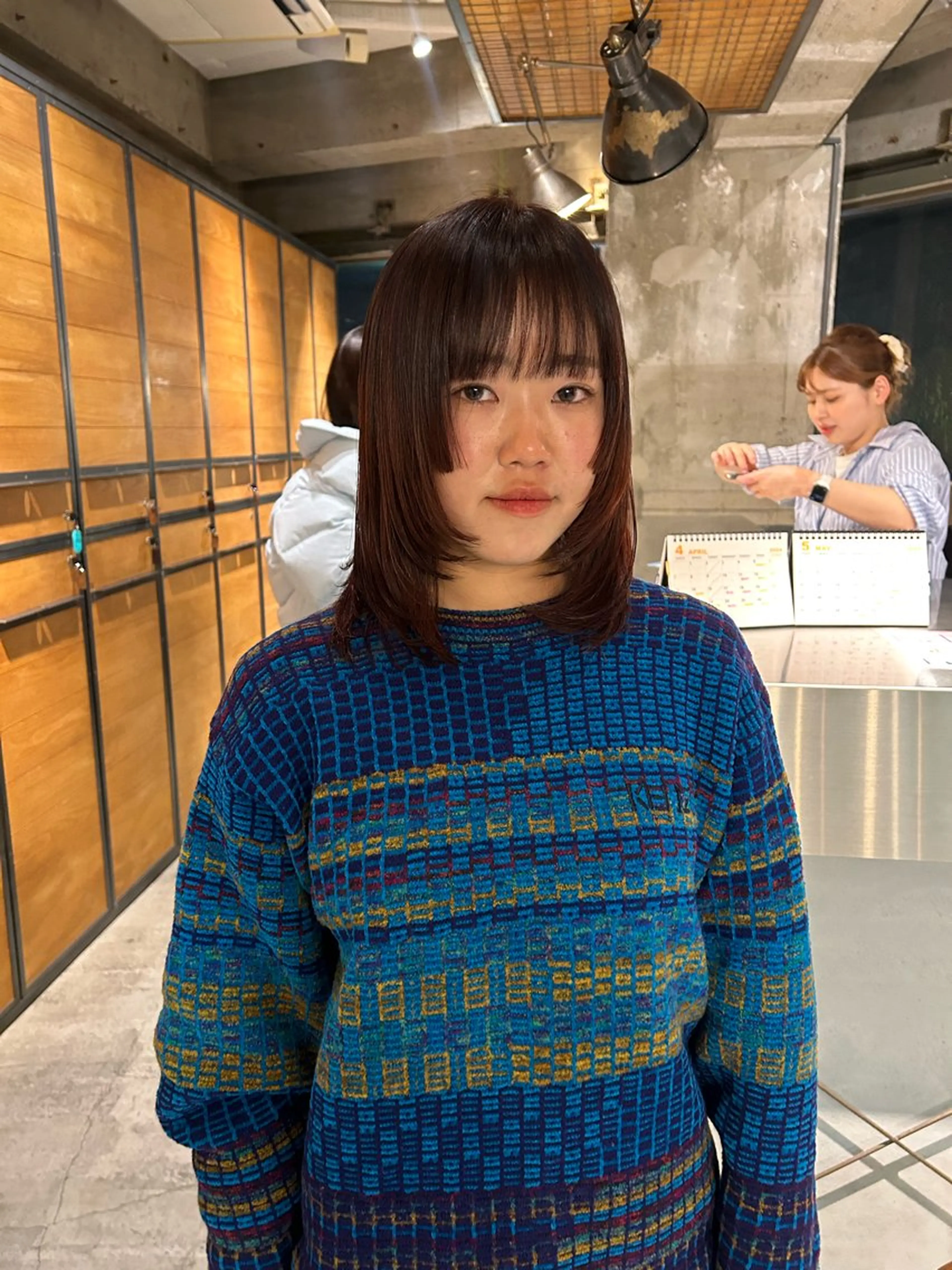 ミディアム カラー ブリーチ ブリーチなしカラー オレンジ 姫カット レイヤーカット カット ヘアカラー ショートカット募集中 /NAGISAのヘアスタイル