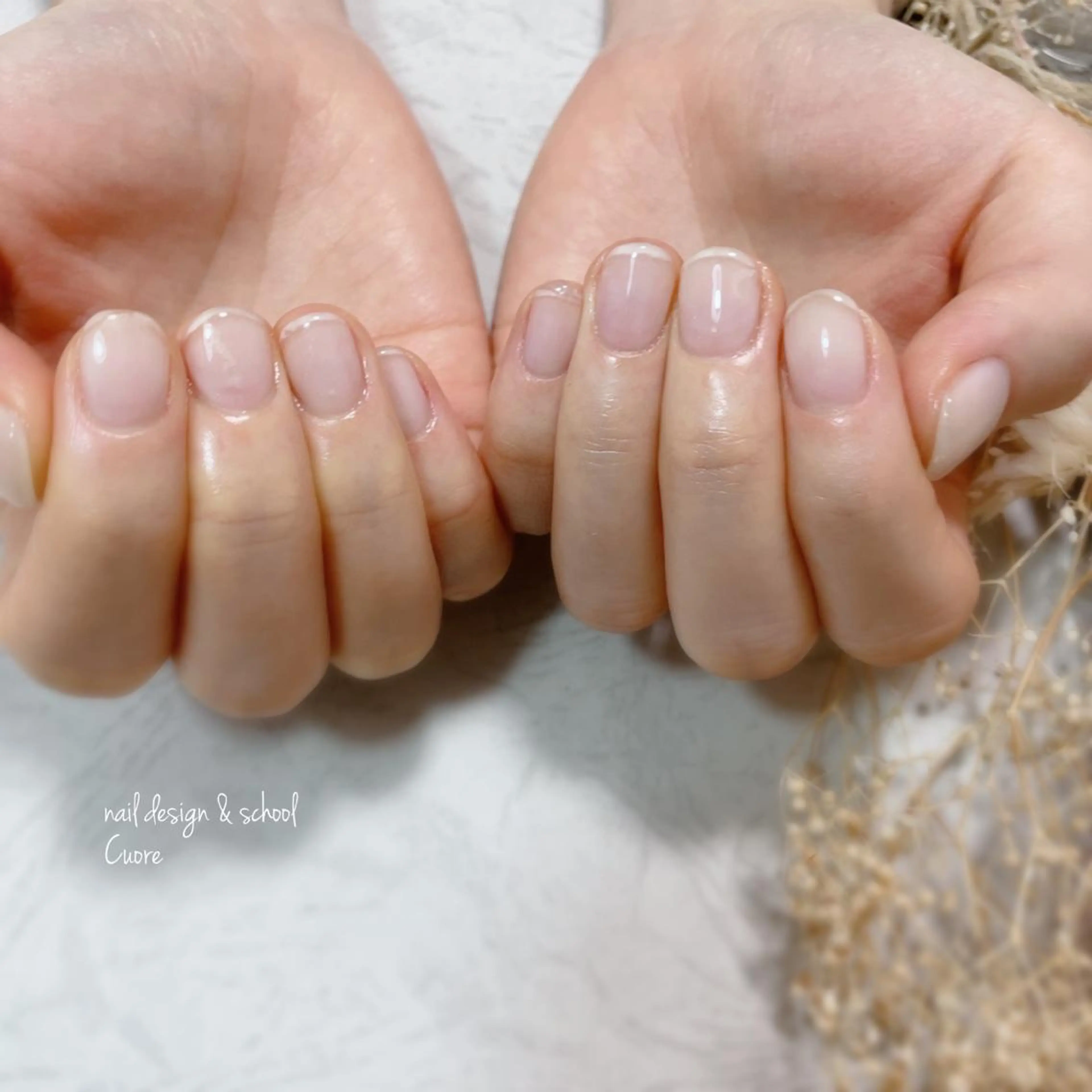 ネイル アートネイル ジェルネイル ニュアンスネイル シンプルネイル Cuore谷岡紗妃/ 宮崎台のネイルデザイン