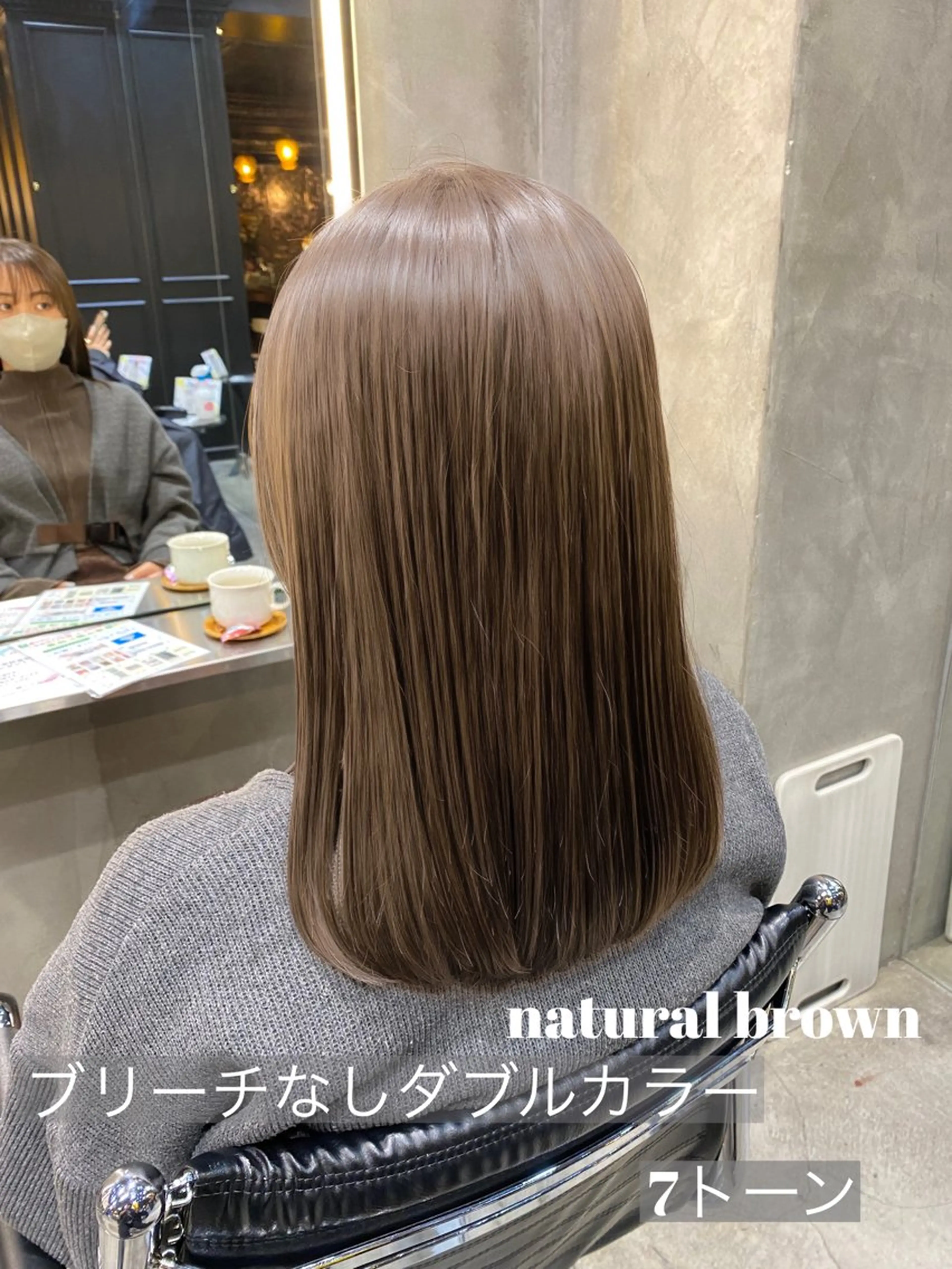 カラー ブラウンカラー ナチュラルブラウン Ms.CHARM所属・透明感カラー🌿 グレージュ🐺陽介のヘアスタイル