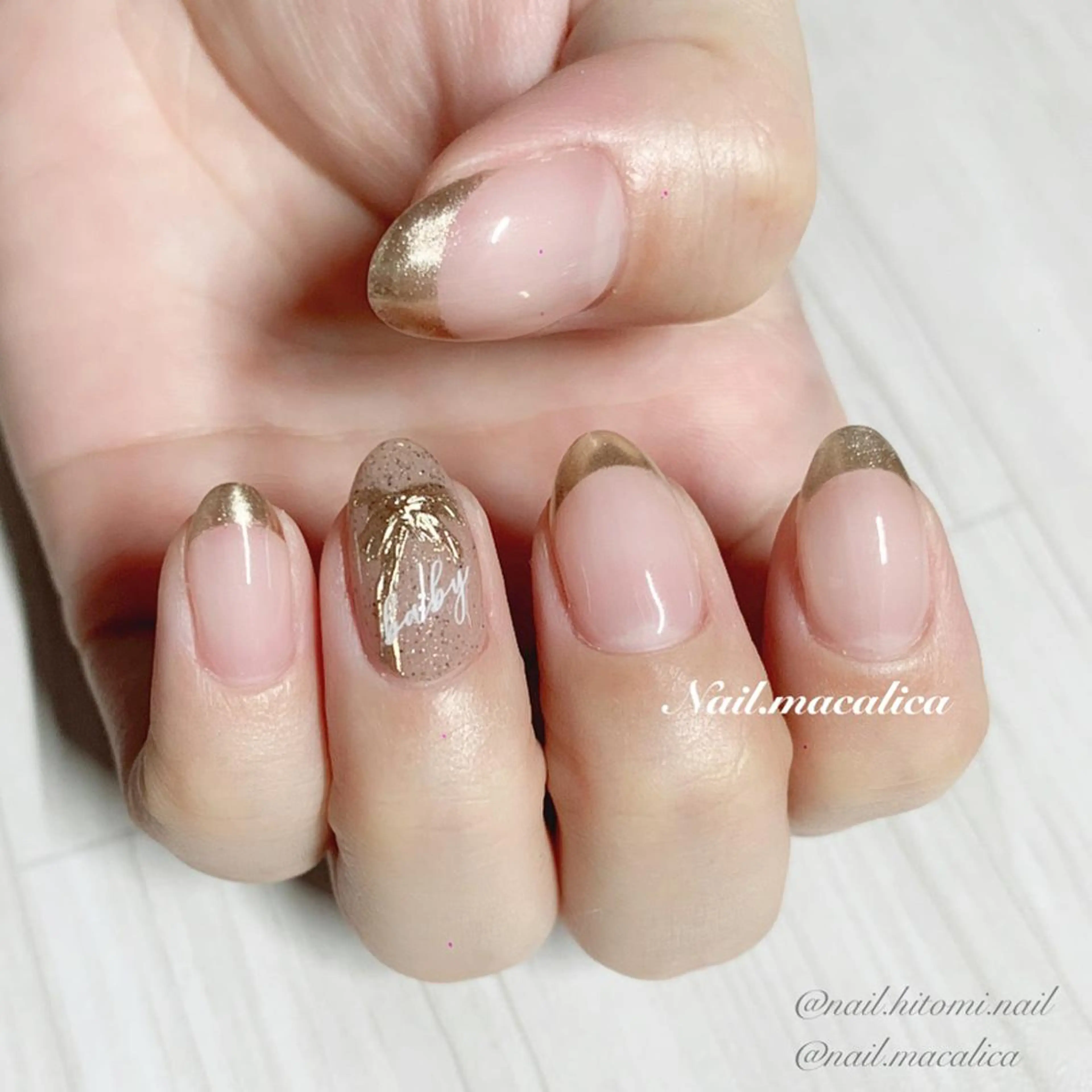 ネイル アートネイル フレンチネイル ミラーネイル ハンドネイル Nail macalicaのネイルデザイン