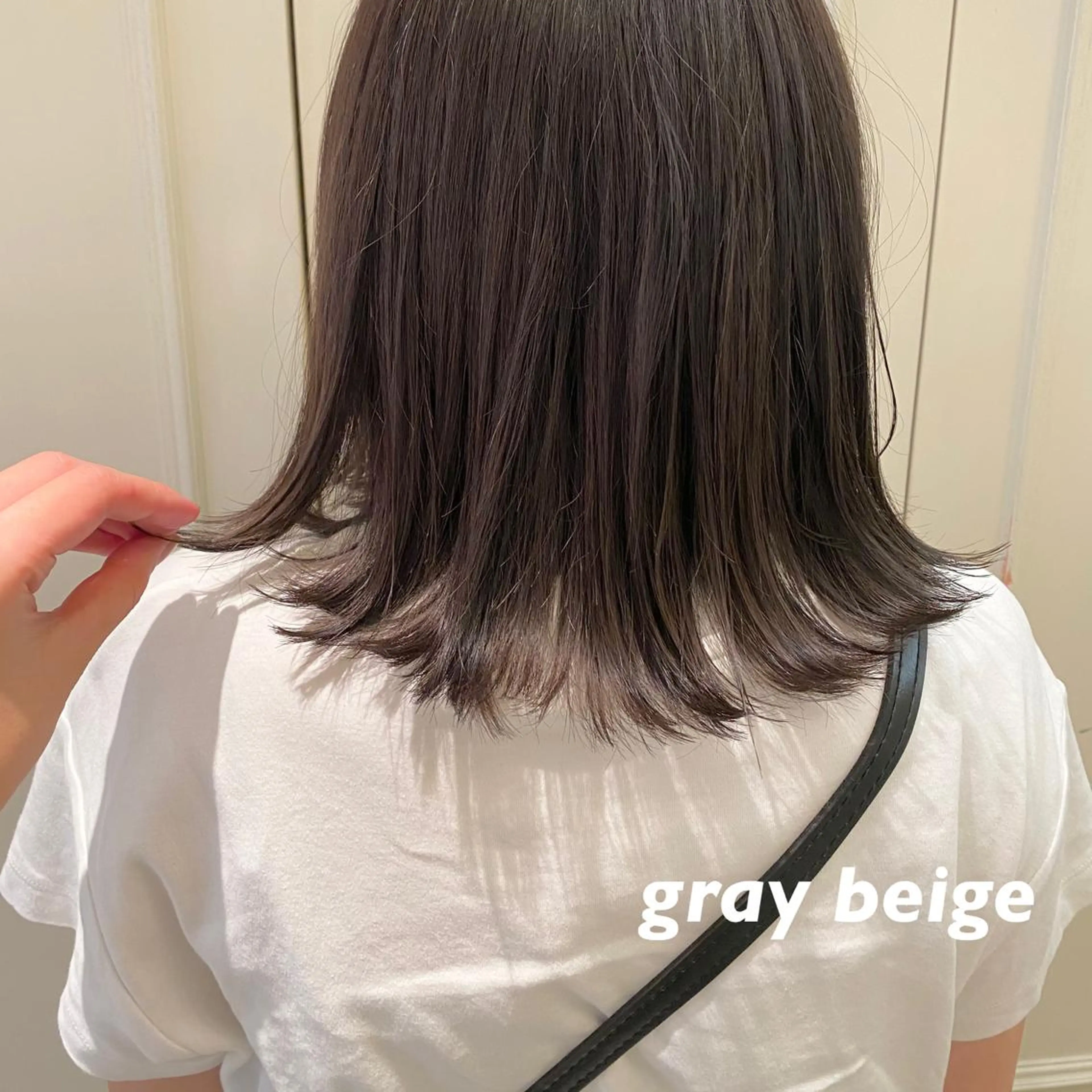 ミディアム カラー 切りっぱなしボブ 透明感カラー ボブ カット トリートメント 大久保 愛のヘアスタイル