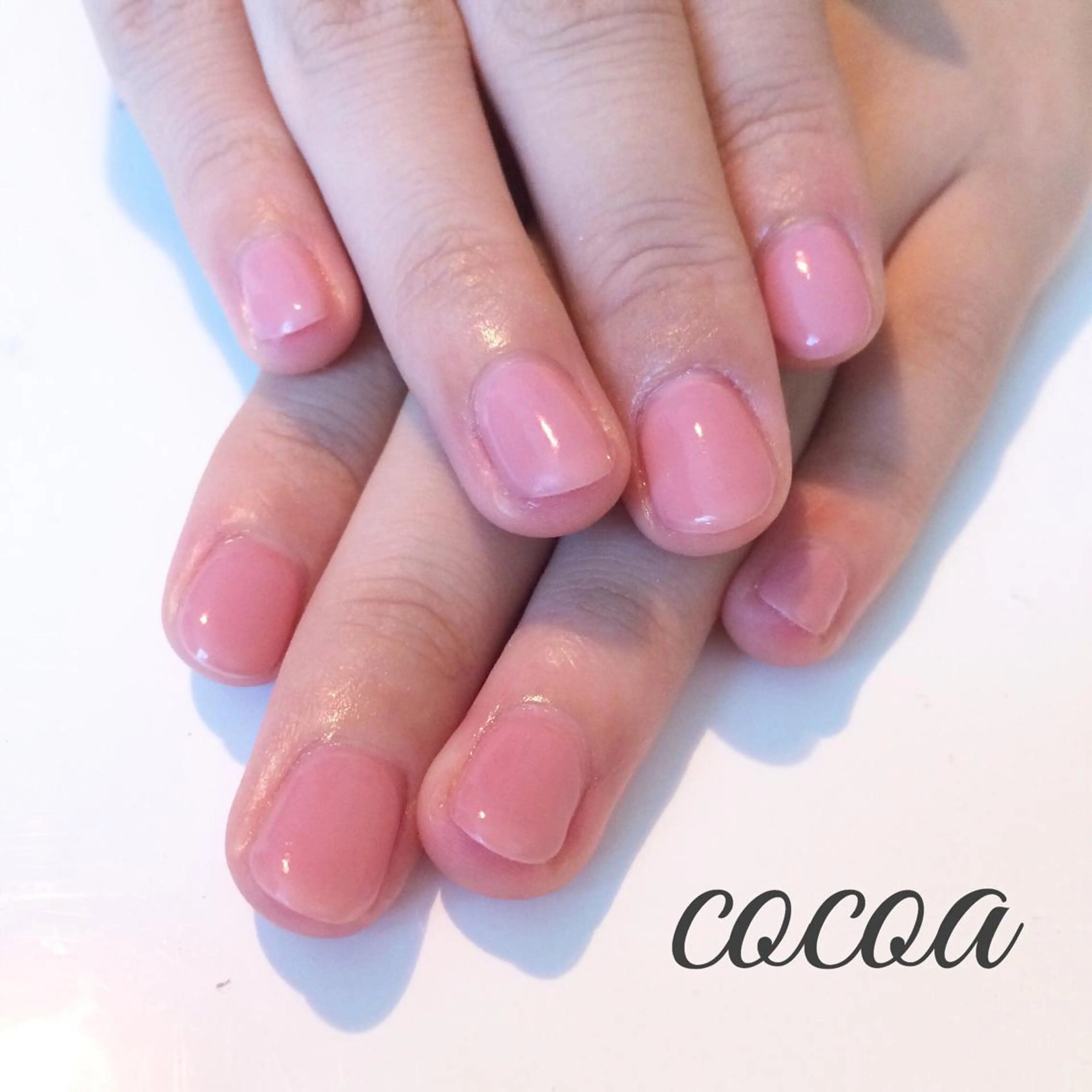 ミディアム ネイル ピンク 近藤 美春のネイルデザイン