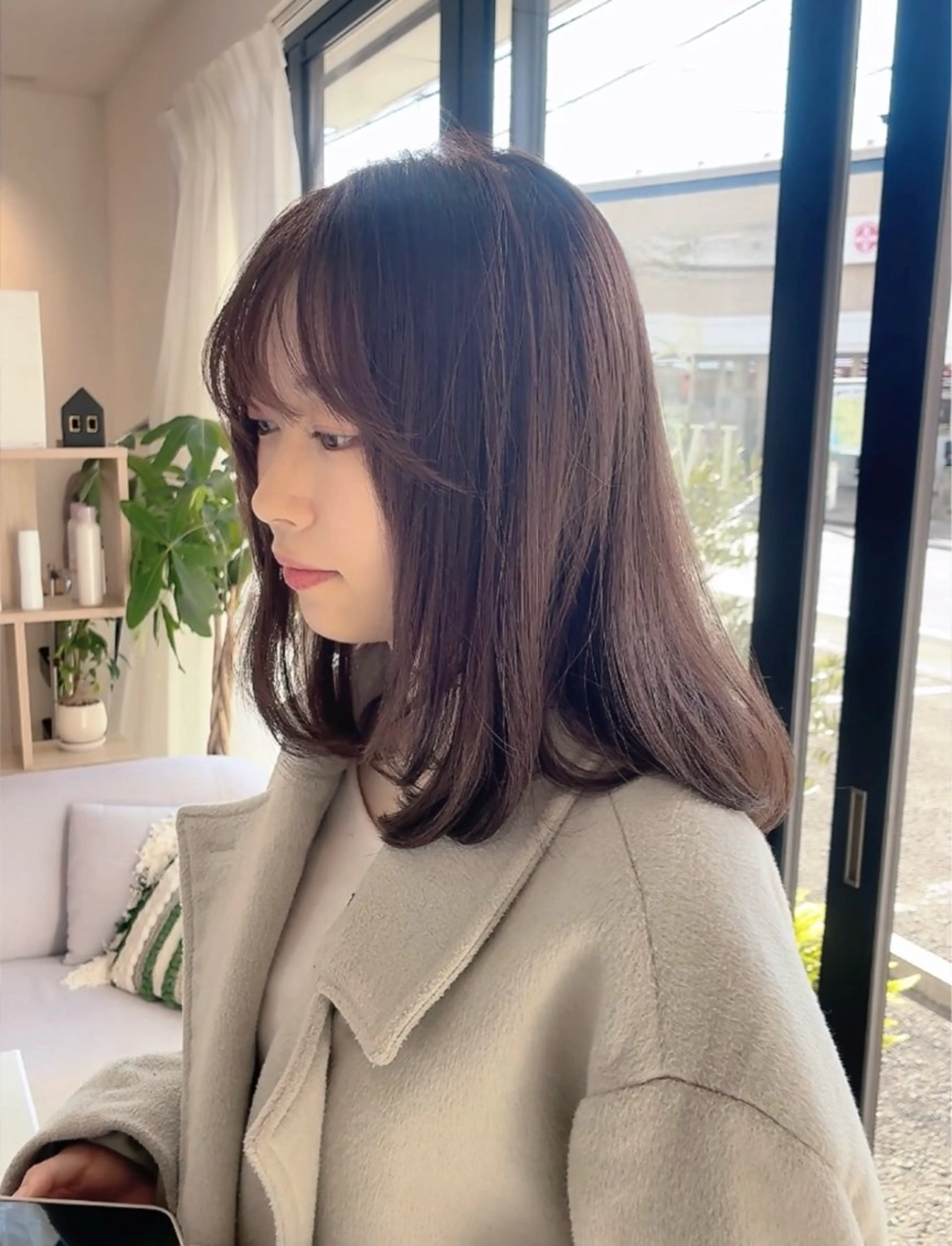 セミロング ヘアカラー 山田リベイル モデル募集のヘアスタイル