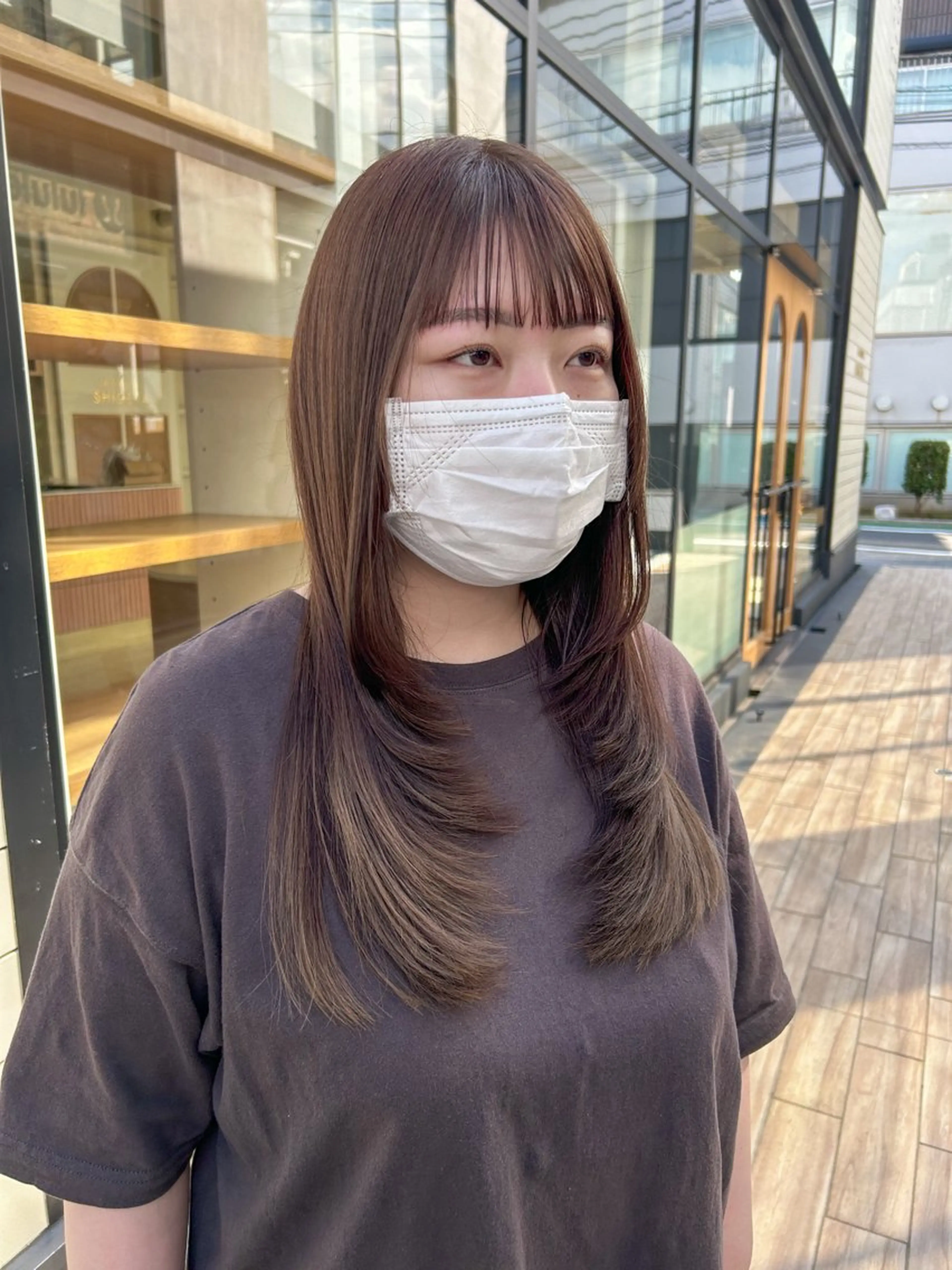 ロング カラー ヘアアレンジ カット ヘアカラー トリートメント yuka .のヘアスタイル