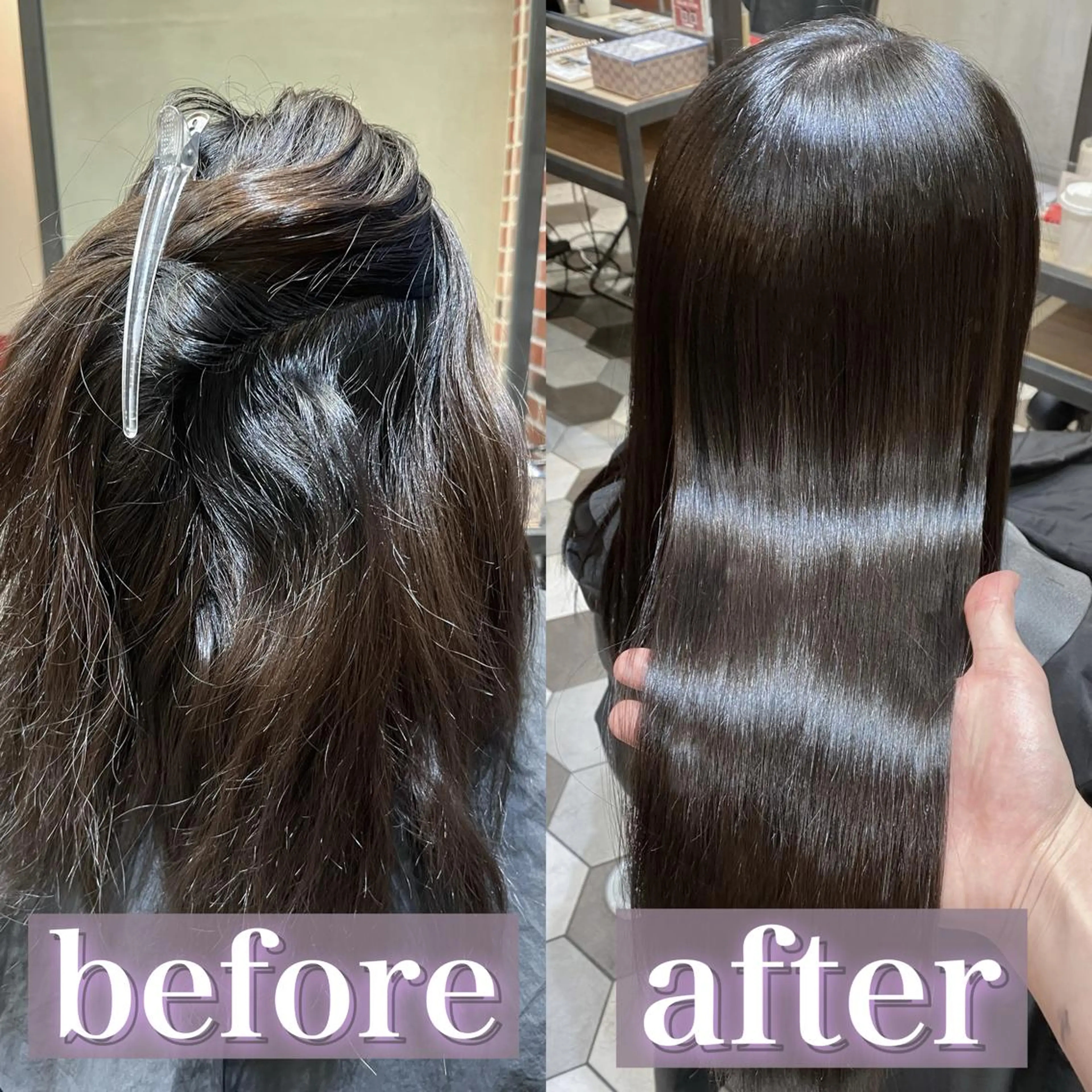 ロング 髪質改善縮毛矯正🫧 村上蒼生のヘアスタイル