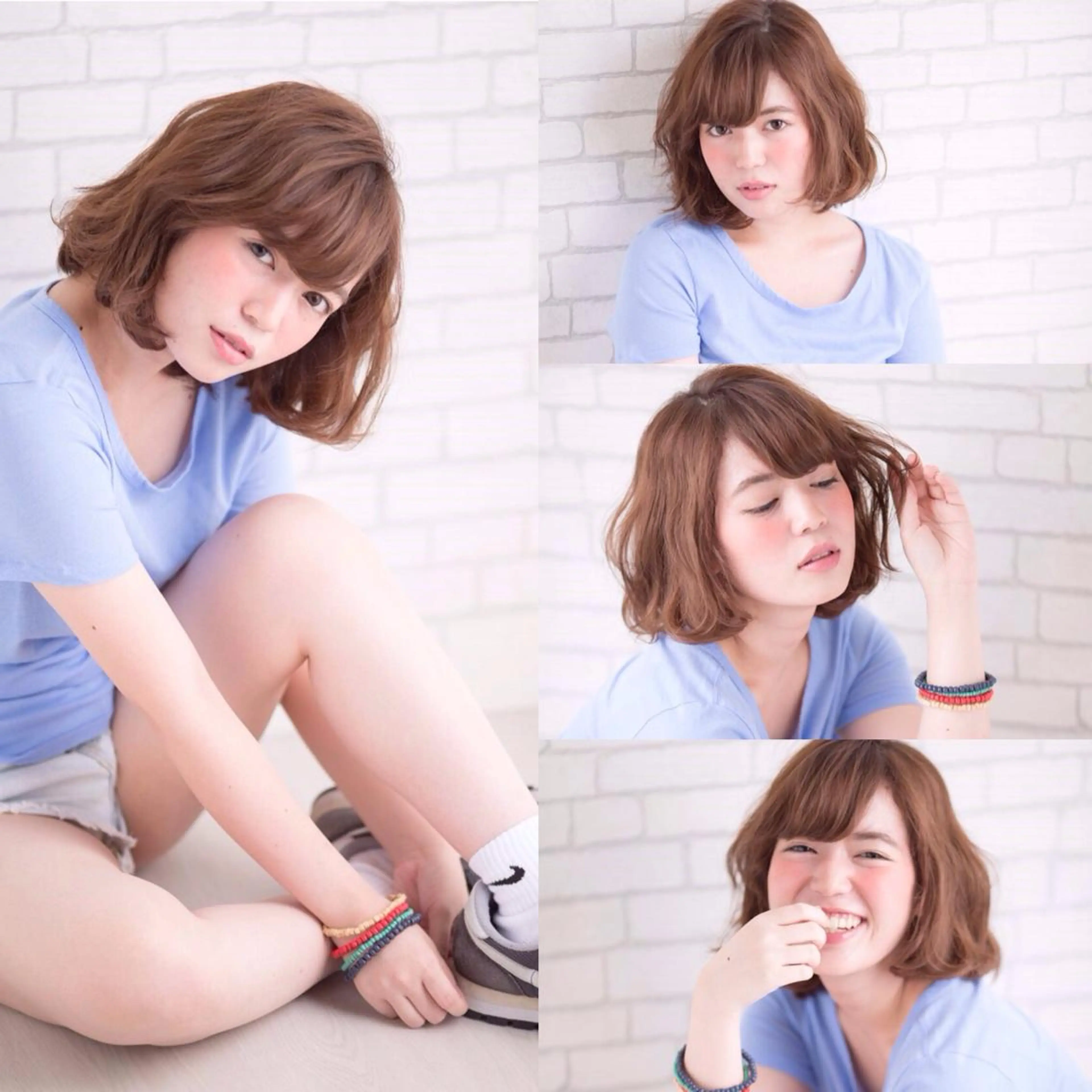 ミディアム カラー にった みずきのヘアスタイル