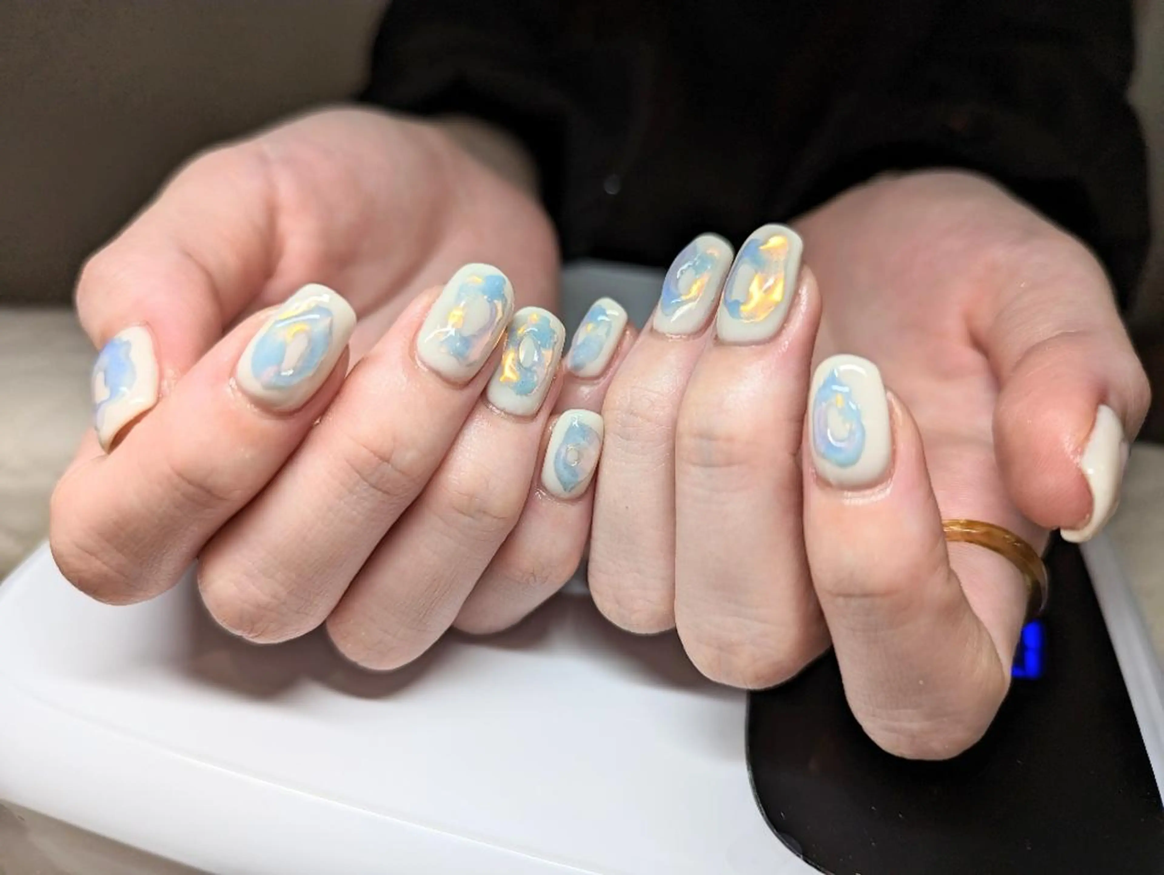 ネイル 氷ネイル・うるうるネイル VIBLISS福岡店 yurichanのネイルデザイン