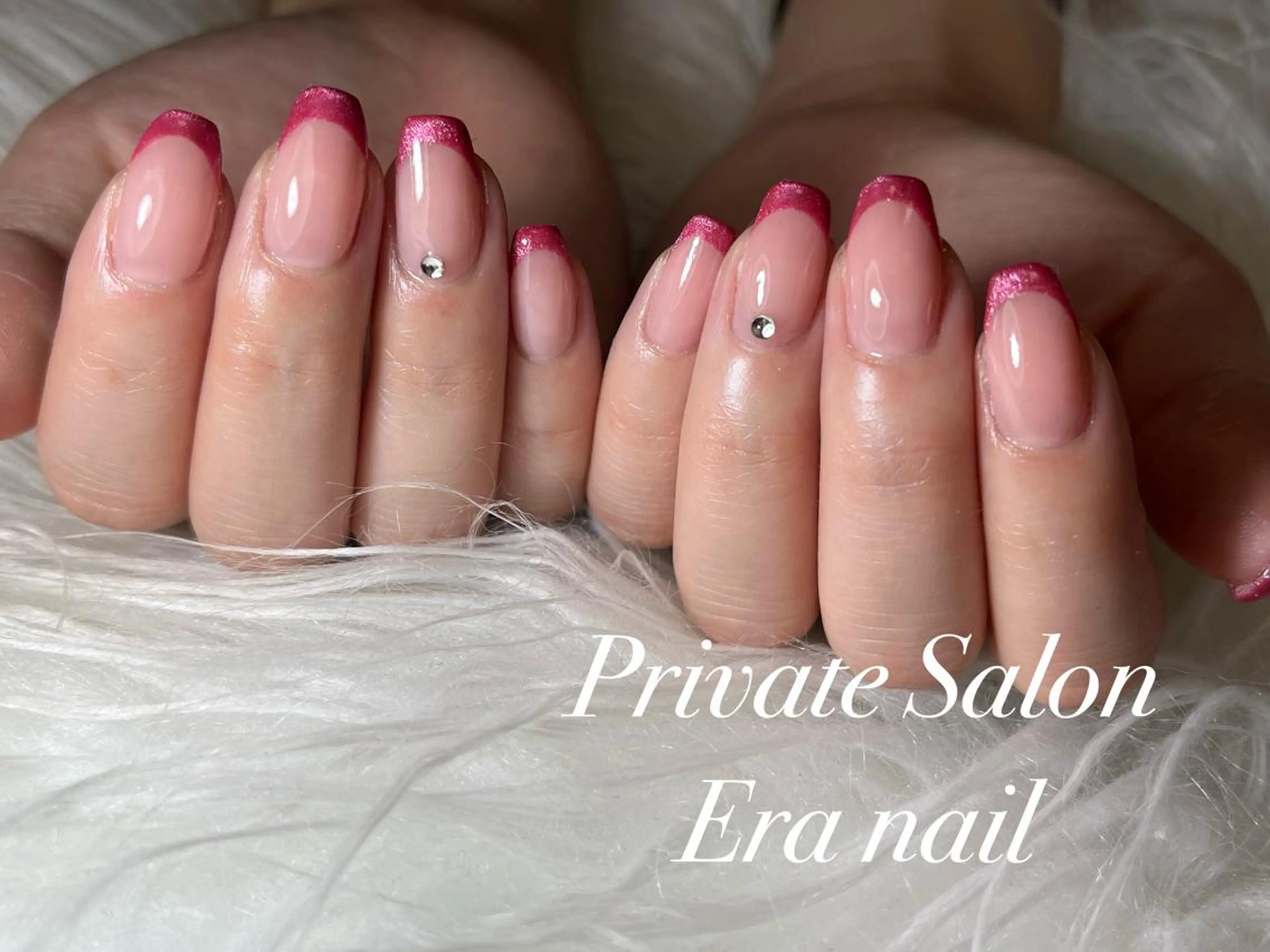 ネイル フレンチネイル マグネットネイル マグネットフレンチ Era nailのネイルデザイン