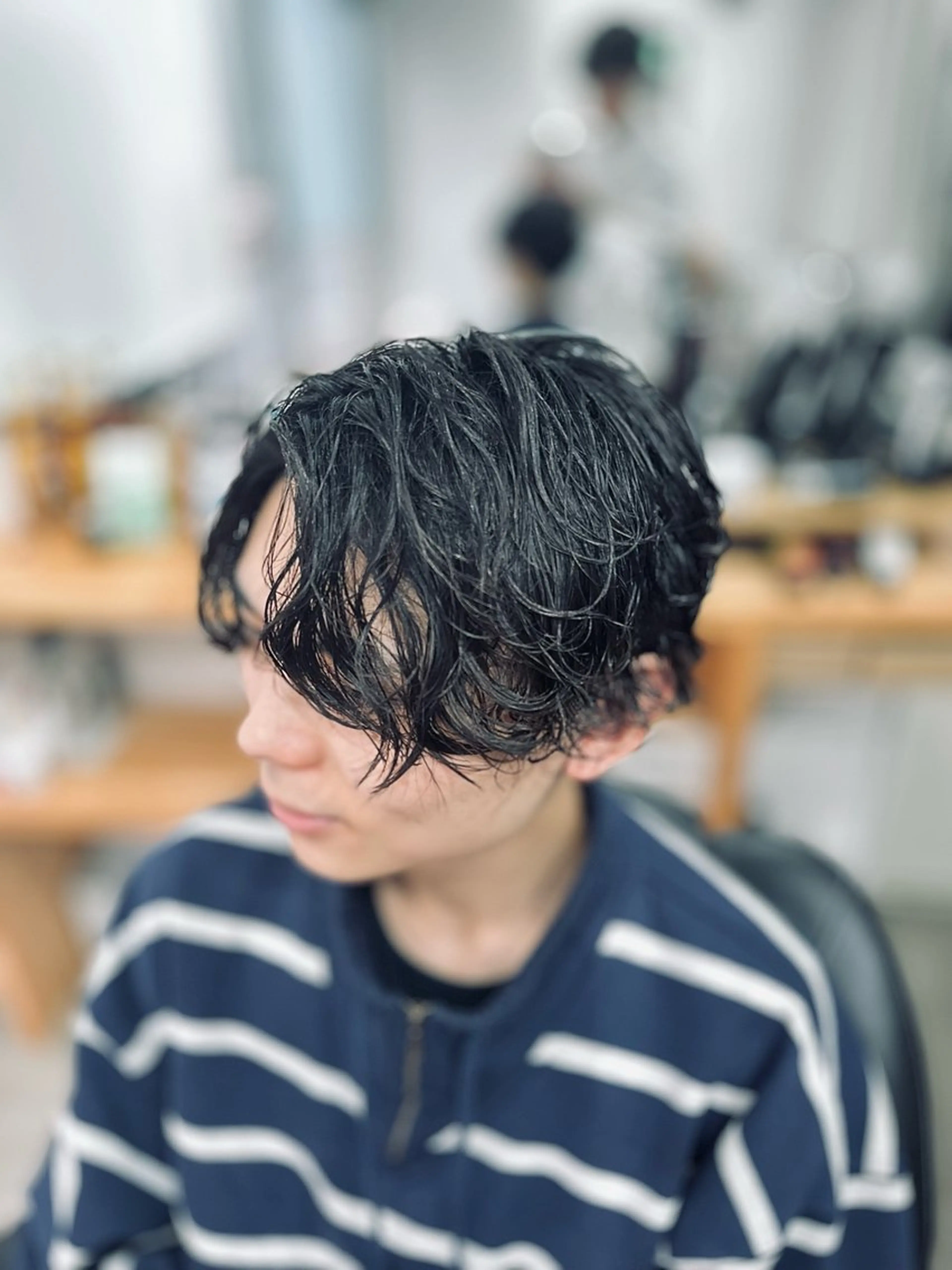 ミディアム パーマ メンズ カット パーマ トリートメント 💈メンズパーマ💈 ナカザワ　　リョウのヘアスタイル