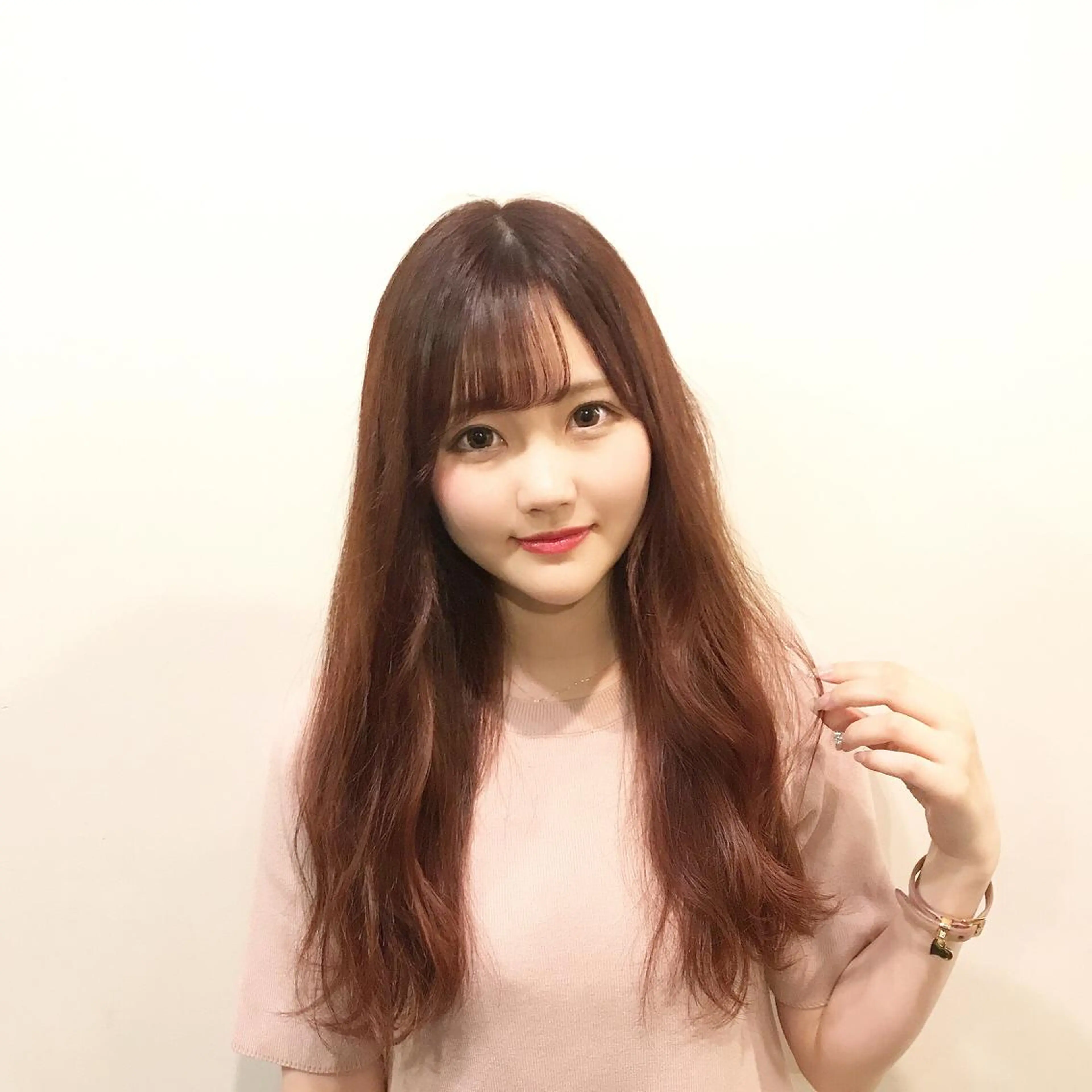 ロング カラー 縮毛矯正専門店店長 佐々木動画モデル募集のヘアスタイル