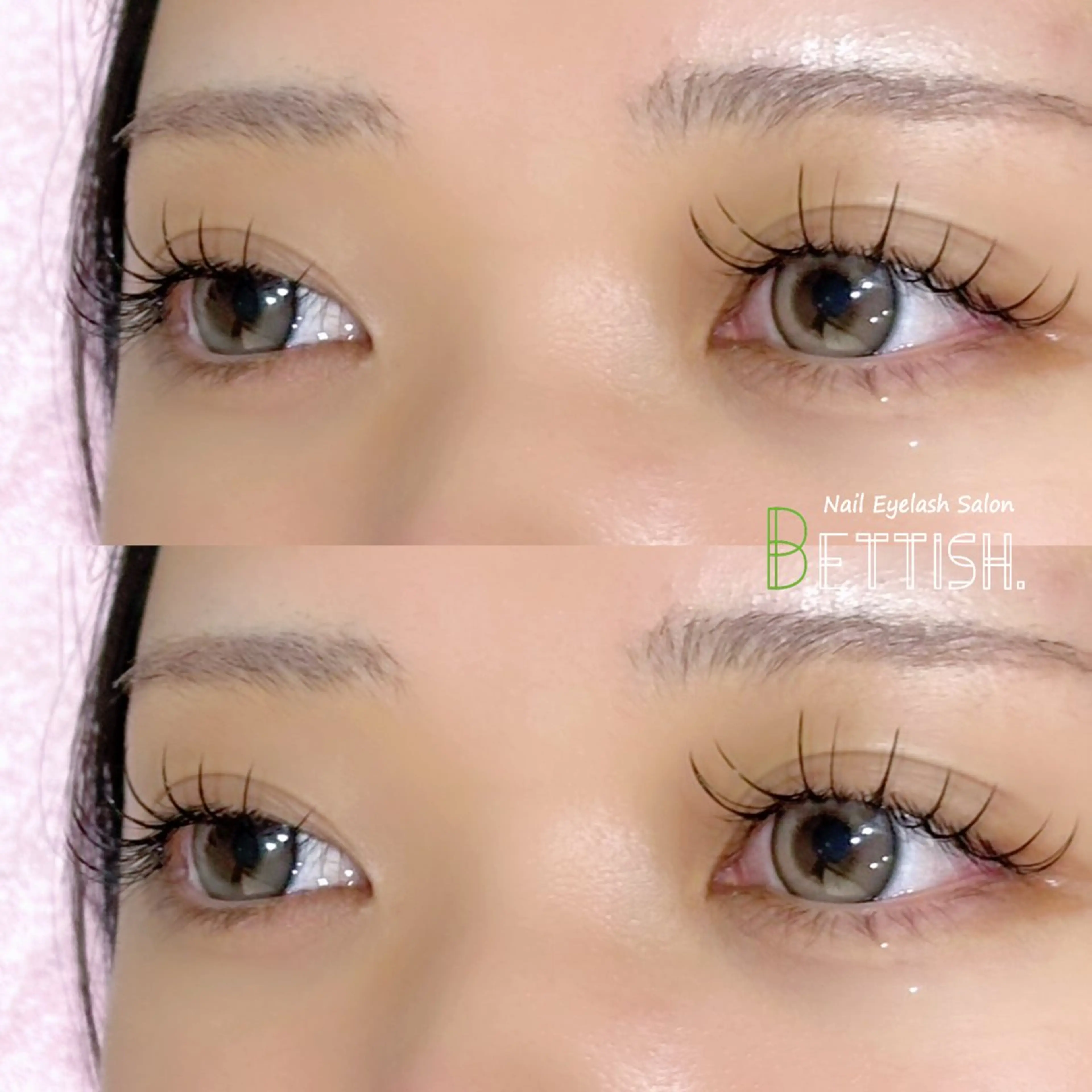 マツエク・マツパ フラットラッシュ BETTISH🩵 SERIのマツエク・マツパデザイン