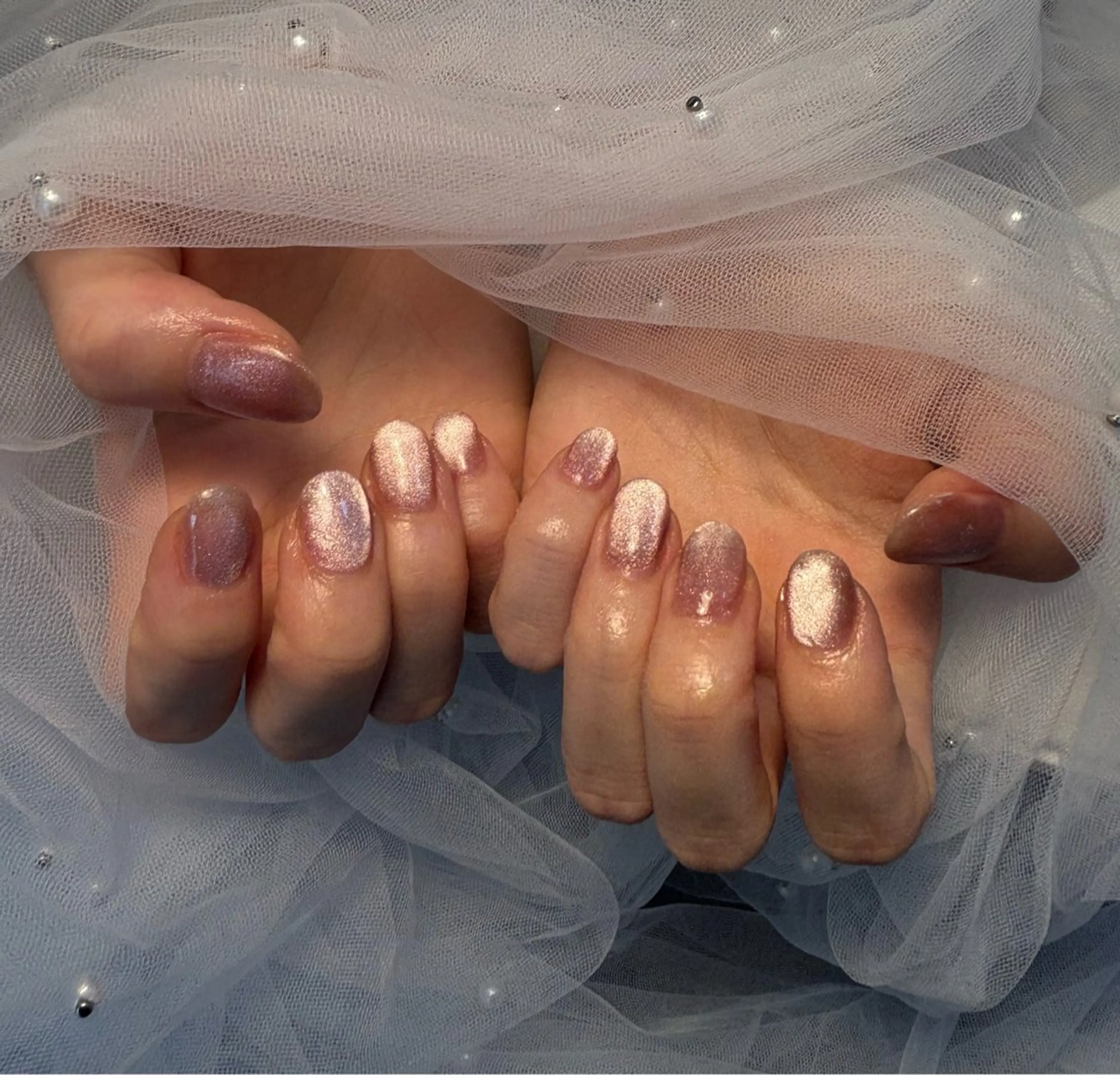 ネイル フラッシュネイル フットネイル フレンチネイル ジェルネイル ガラスフレンチ ハンドネイル Nail salon Natulalのネイルデザイン