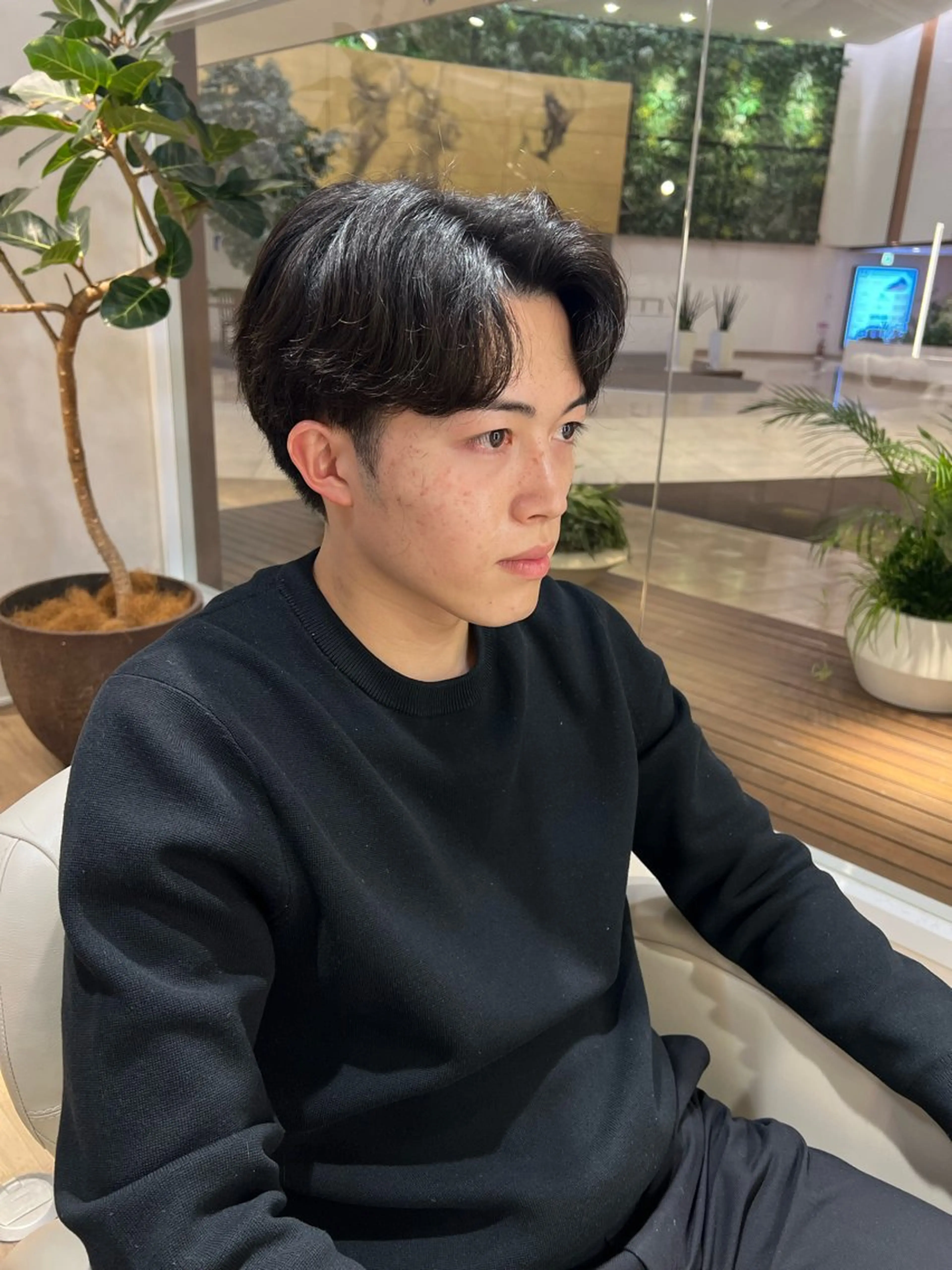 ショート パーマ メンズ カット パーマ unopulir Vamos店所属・梅田茶屋町メンズ 専門美容師 山元一平のヘアスタイル