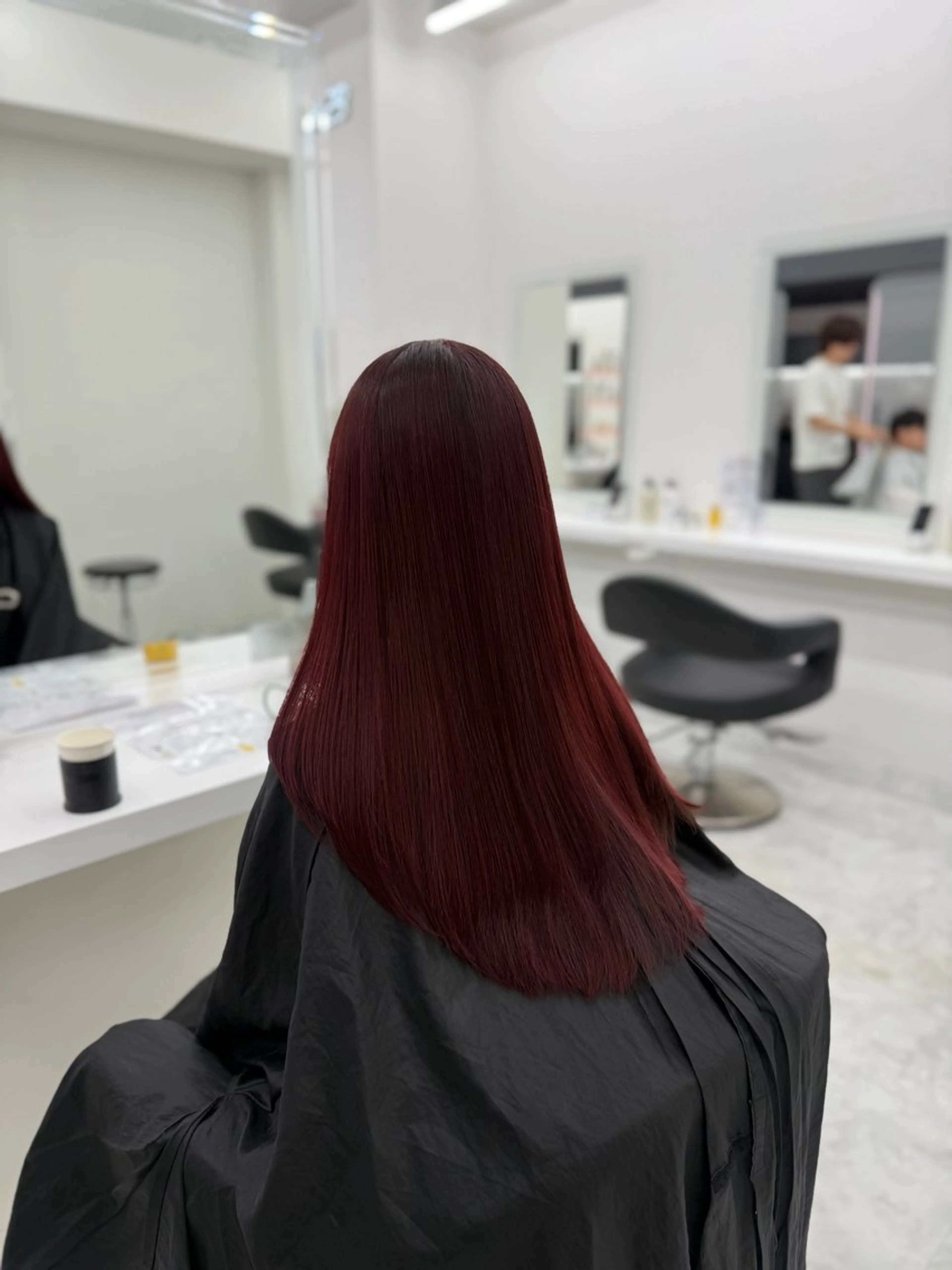 ロング カラー ヘアアレンジ ブリーチ ダブルカラー ブリーチなしカラー レッドカラー 🎀Girly艶髪カ ラー🎀Harukaのヘアスタイル