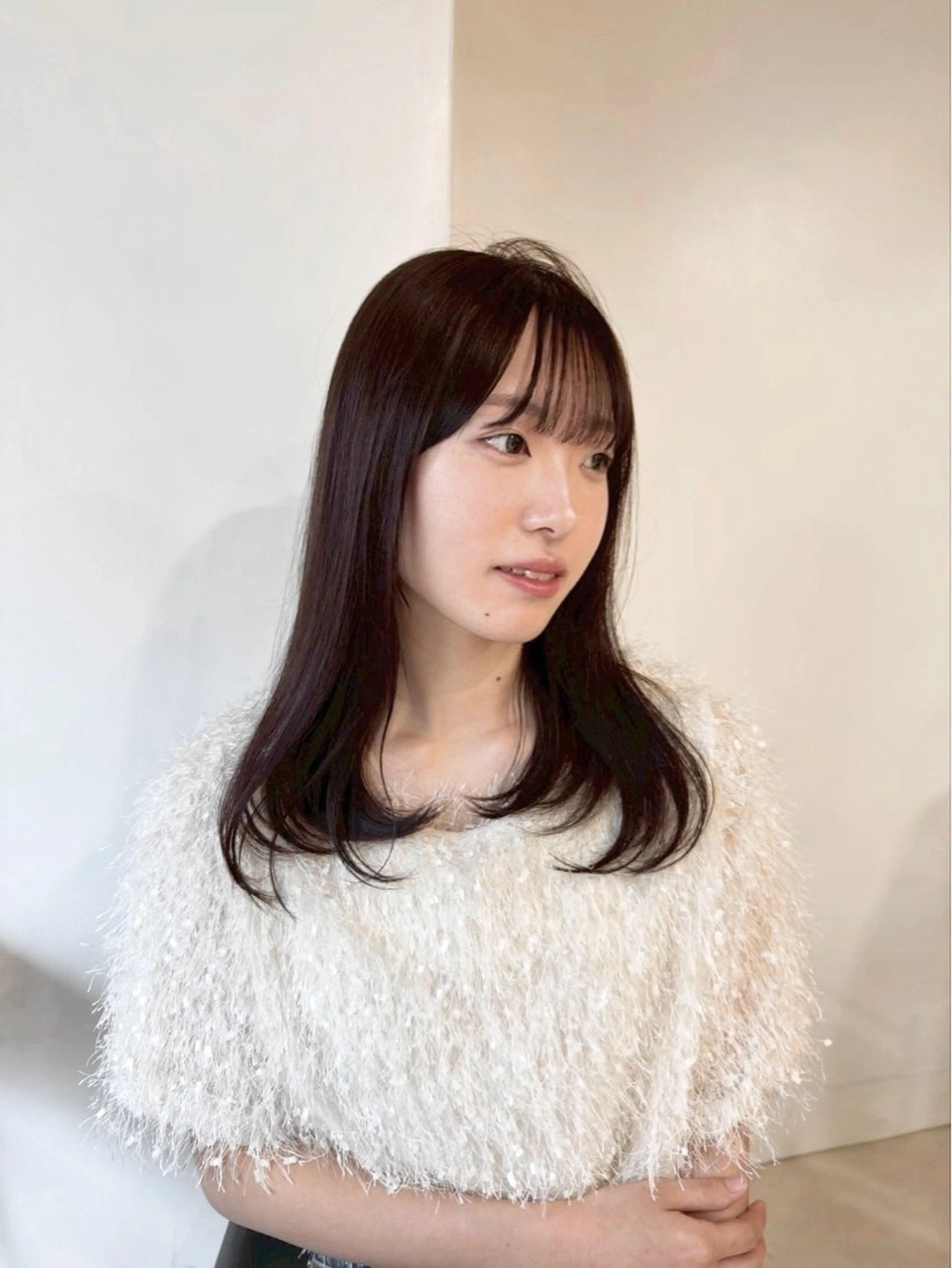 セミロング ヘアカラー トリートメント amoretto 天文館🦋愛華のヘアスタイル