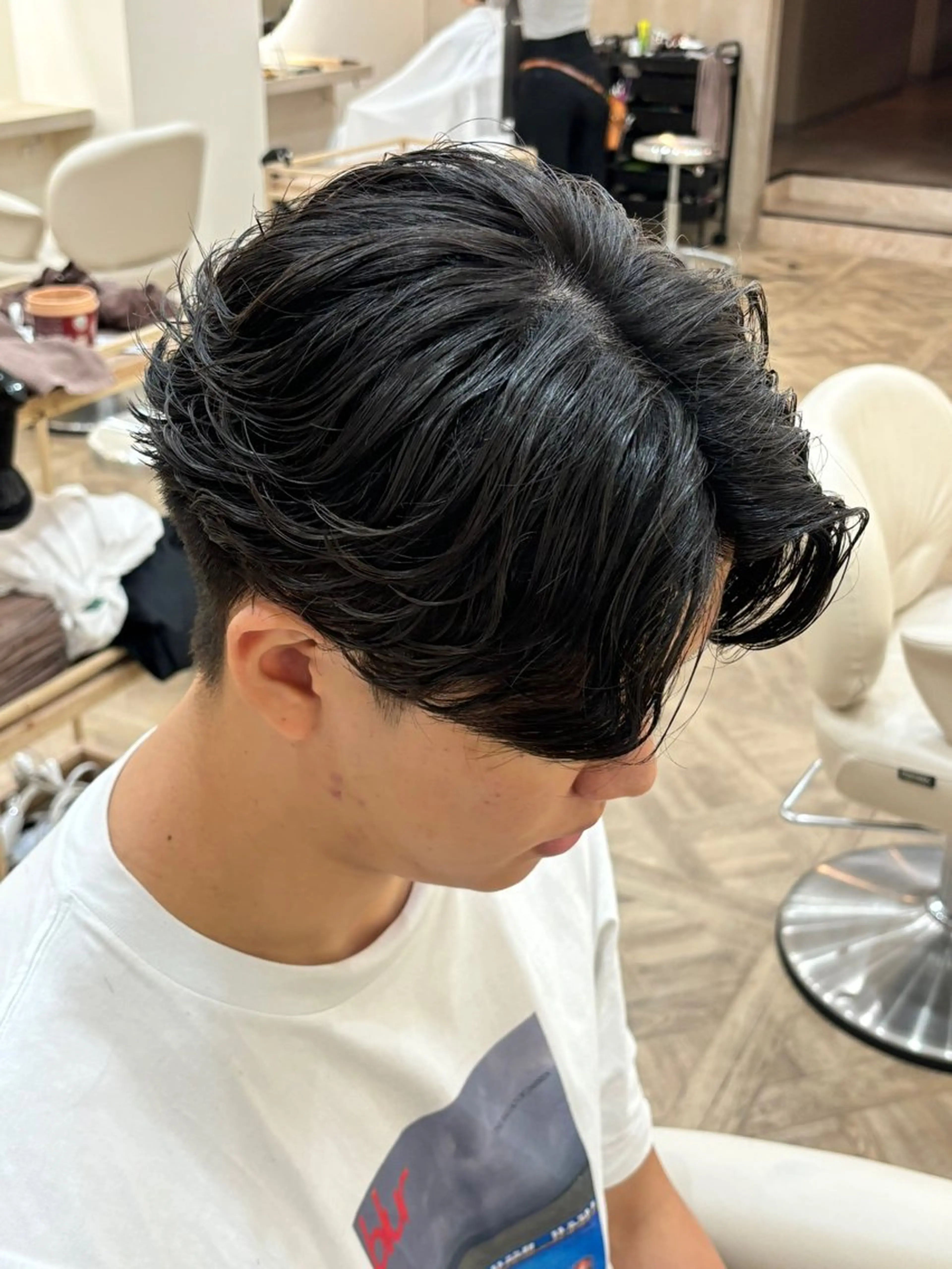 ショート パーマ メンズ カット パーマ トリートメント パーマ職人DAIKI ツイスパ/波巻きのヘアスタイル