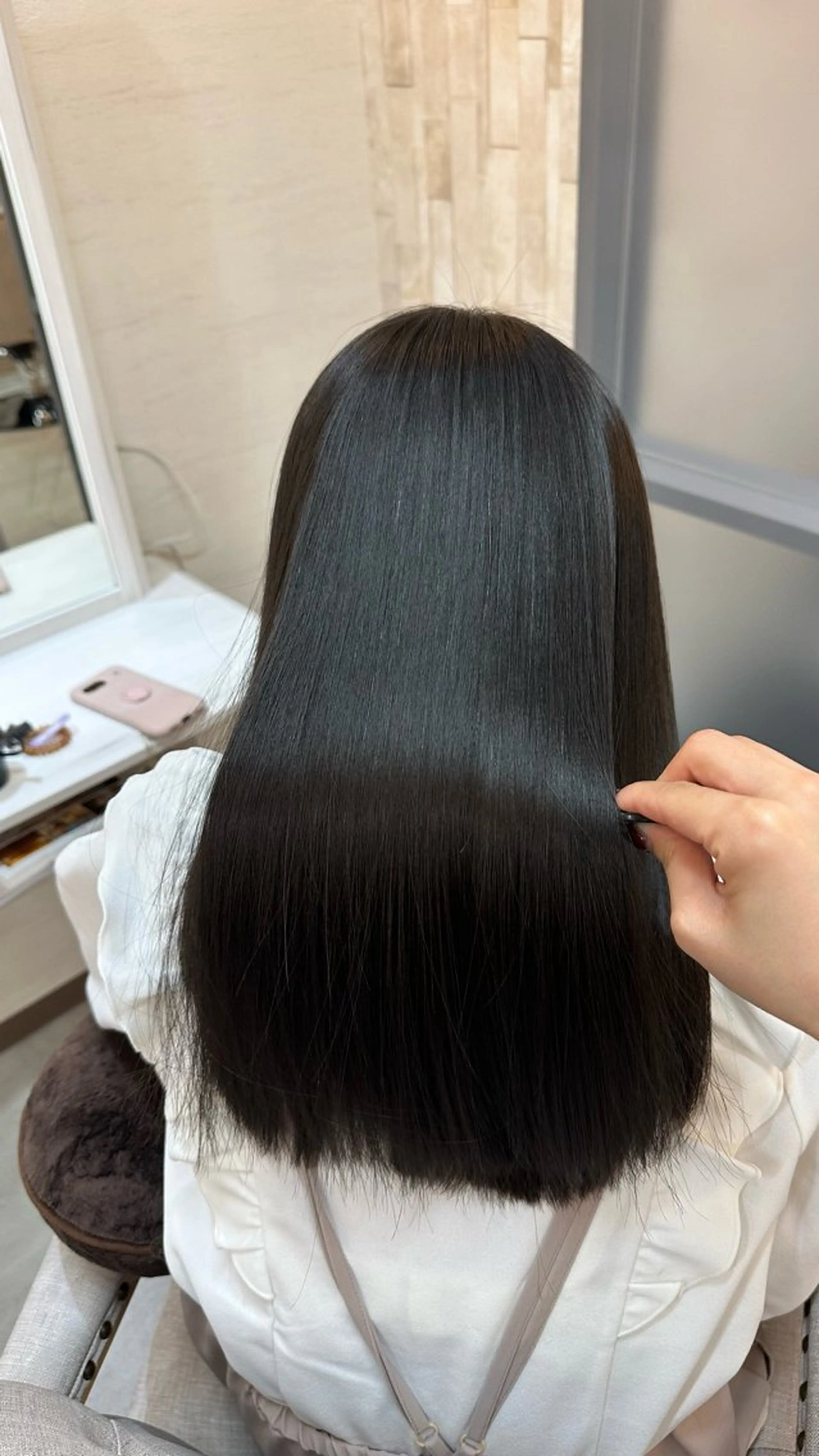 ロング 髪質改善 トリートメント 🖤ほのか/ツヤ髪 /髪質改善/縮毛矯正のヘアスタイル