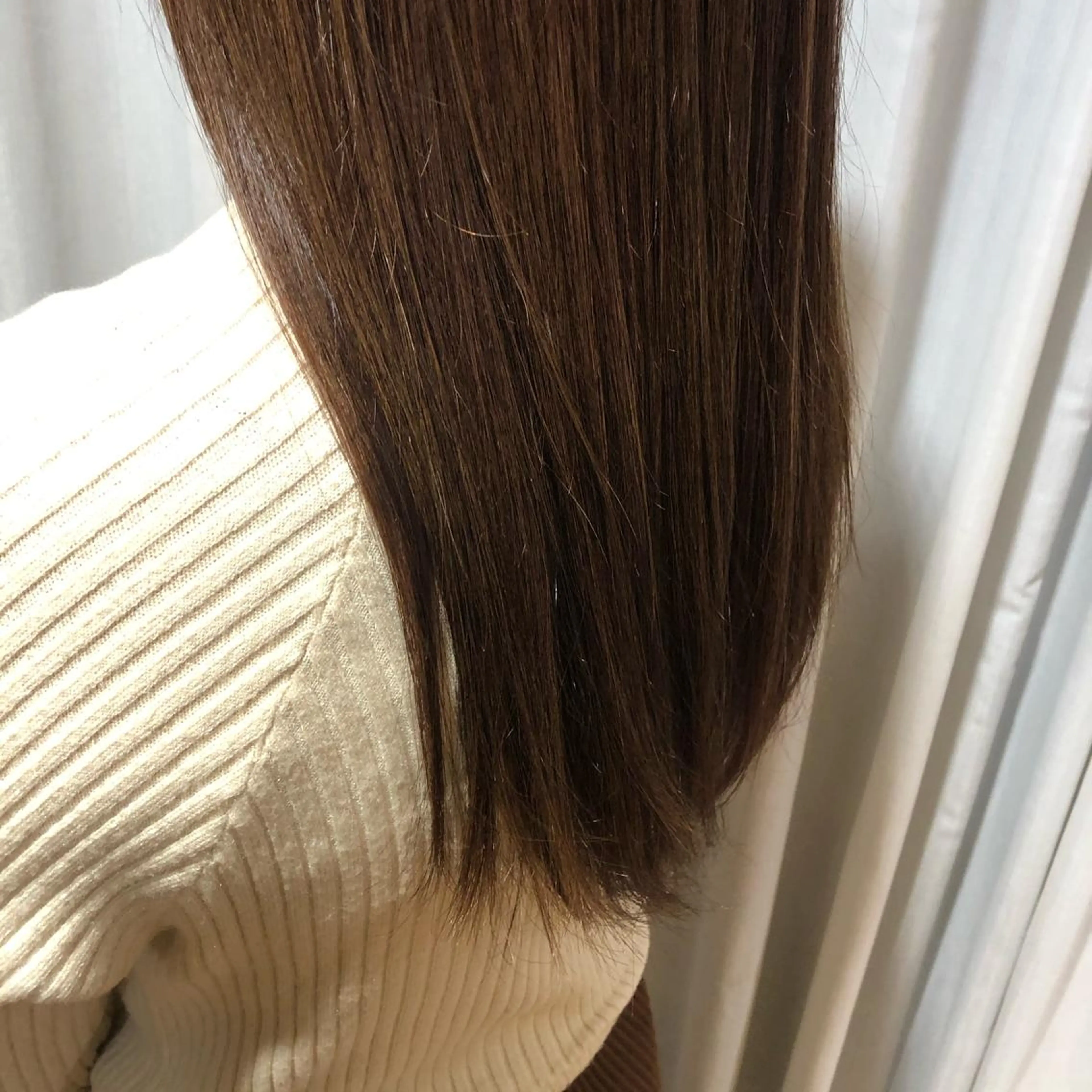 ミディアム カラー ノンダメージ⭐️ 透明感カラー中田七菜のヘアスタイル