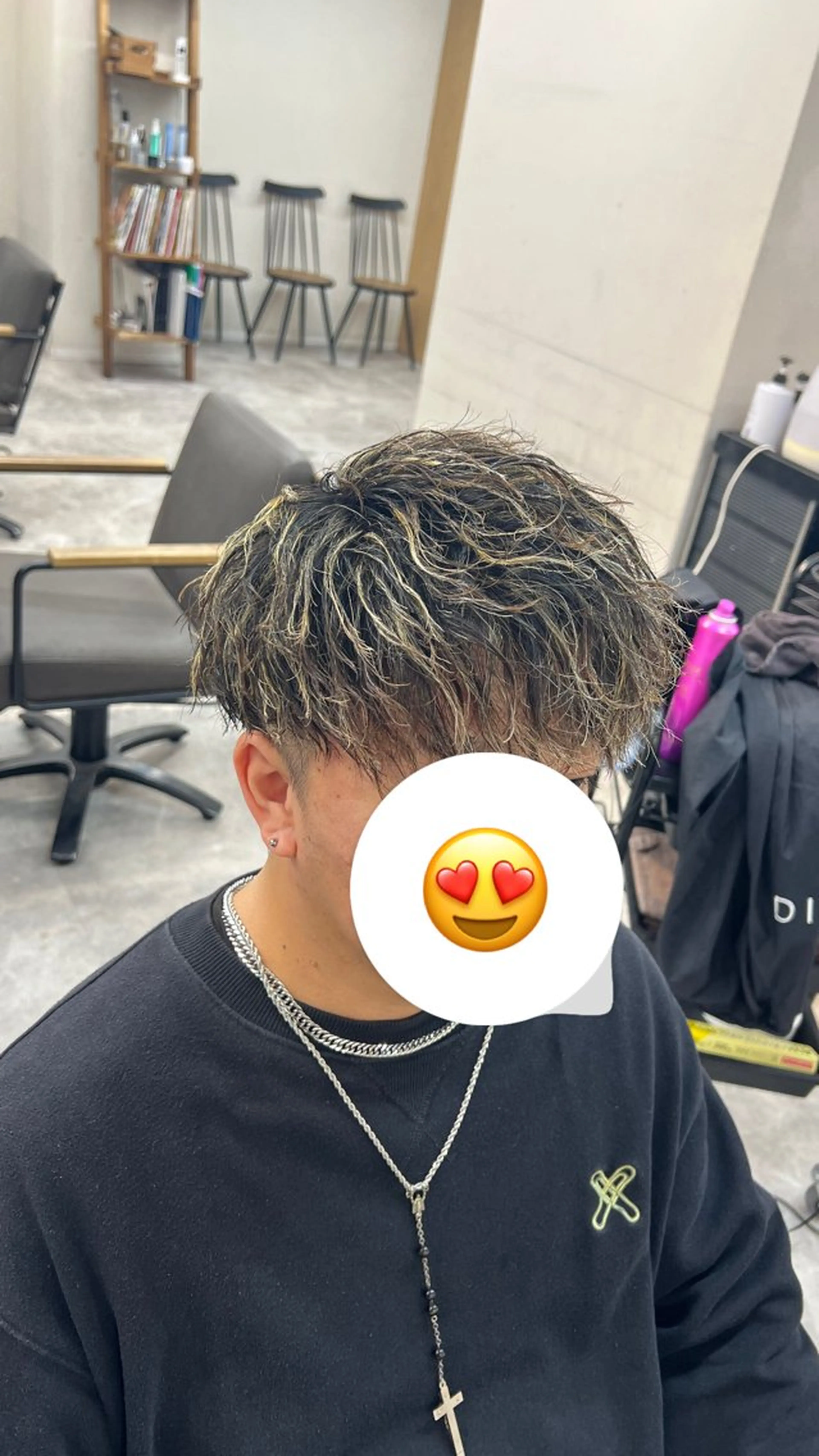 ショート カラー パーマ メッシュ カット パーマ ヘアセット DIECESHIBUYA.所属・メンズカット/ 似合わせ/比嘉のヘアスタイル