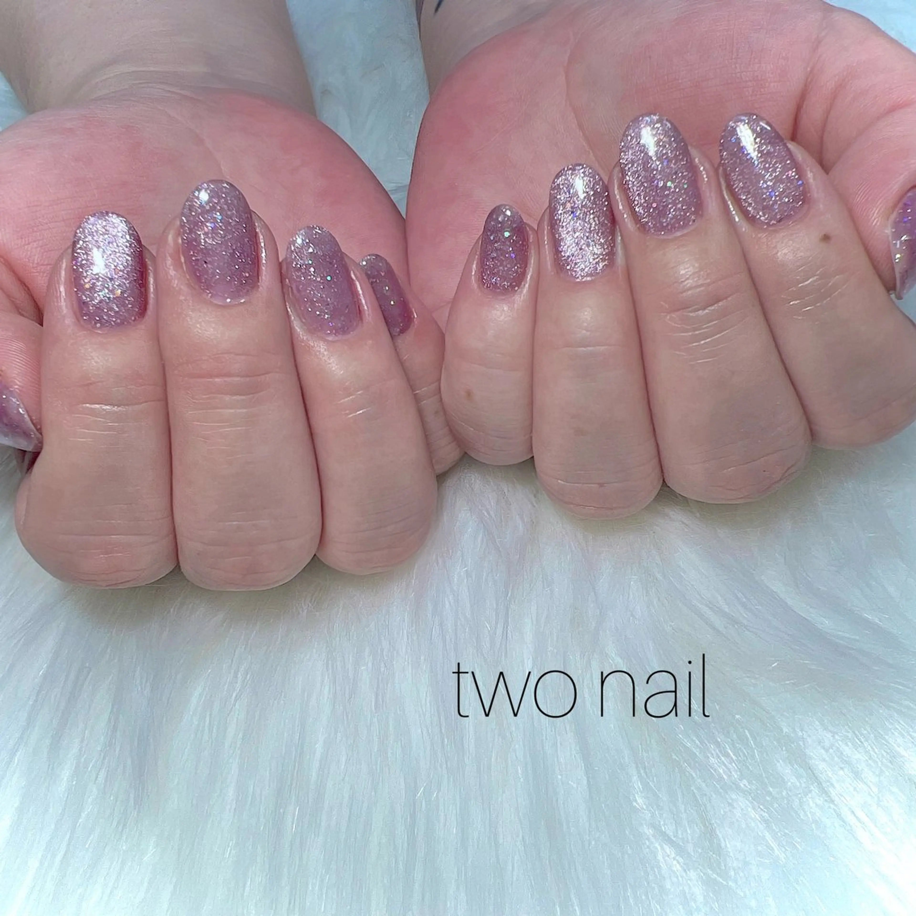 ネイル キラキラネイル ラメ(グリッター) マグネットネイル ネイルチップ ホワイト ハンドネイル two nailのネイルデザイン