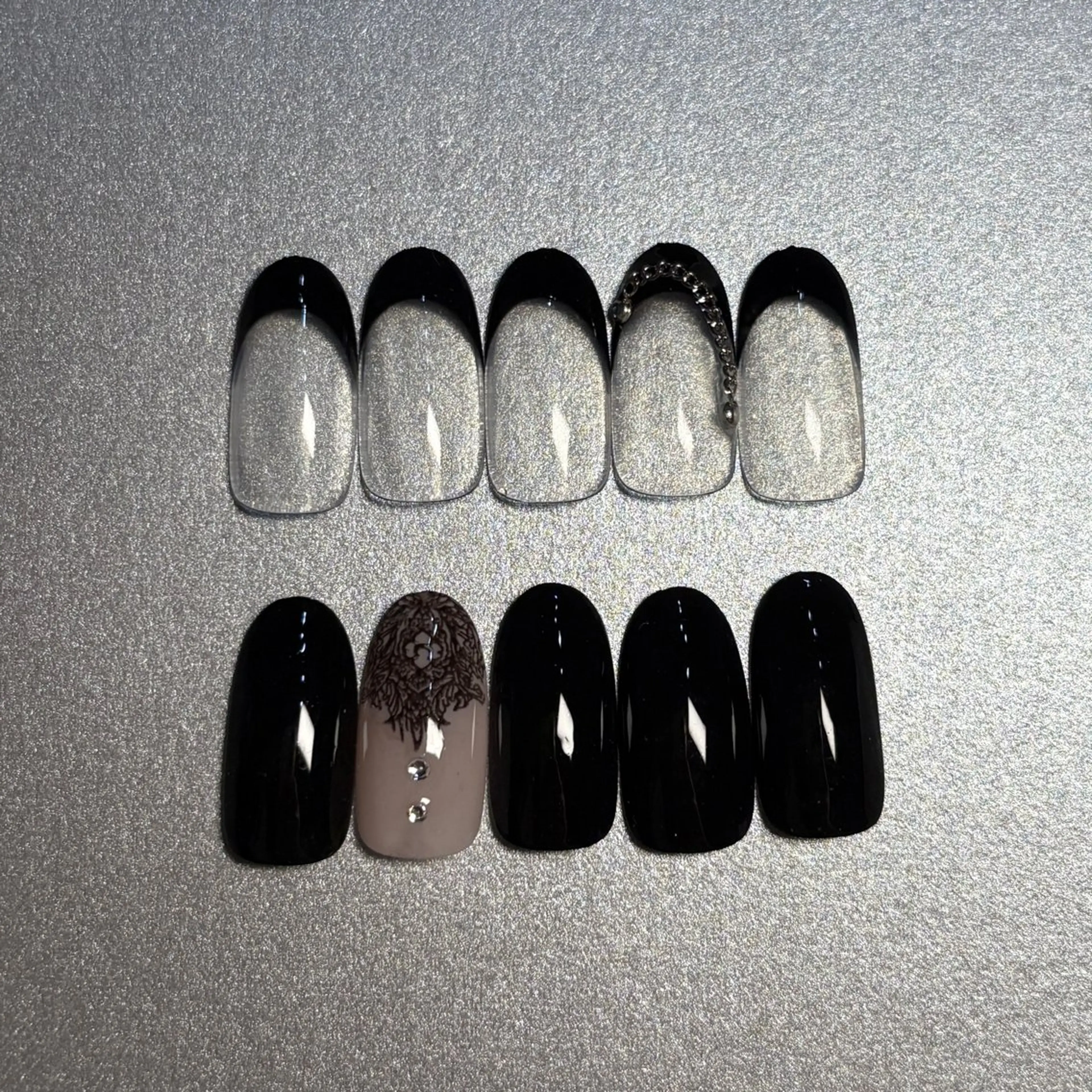 ネイル ブルー フレンチネイル ゴールド ミラーネイル ワンカラーネイル うえぽん 🌟のネイルデザイン