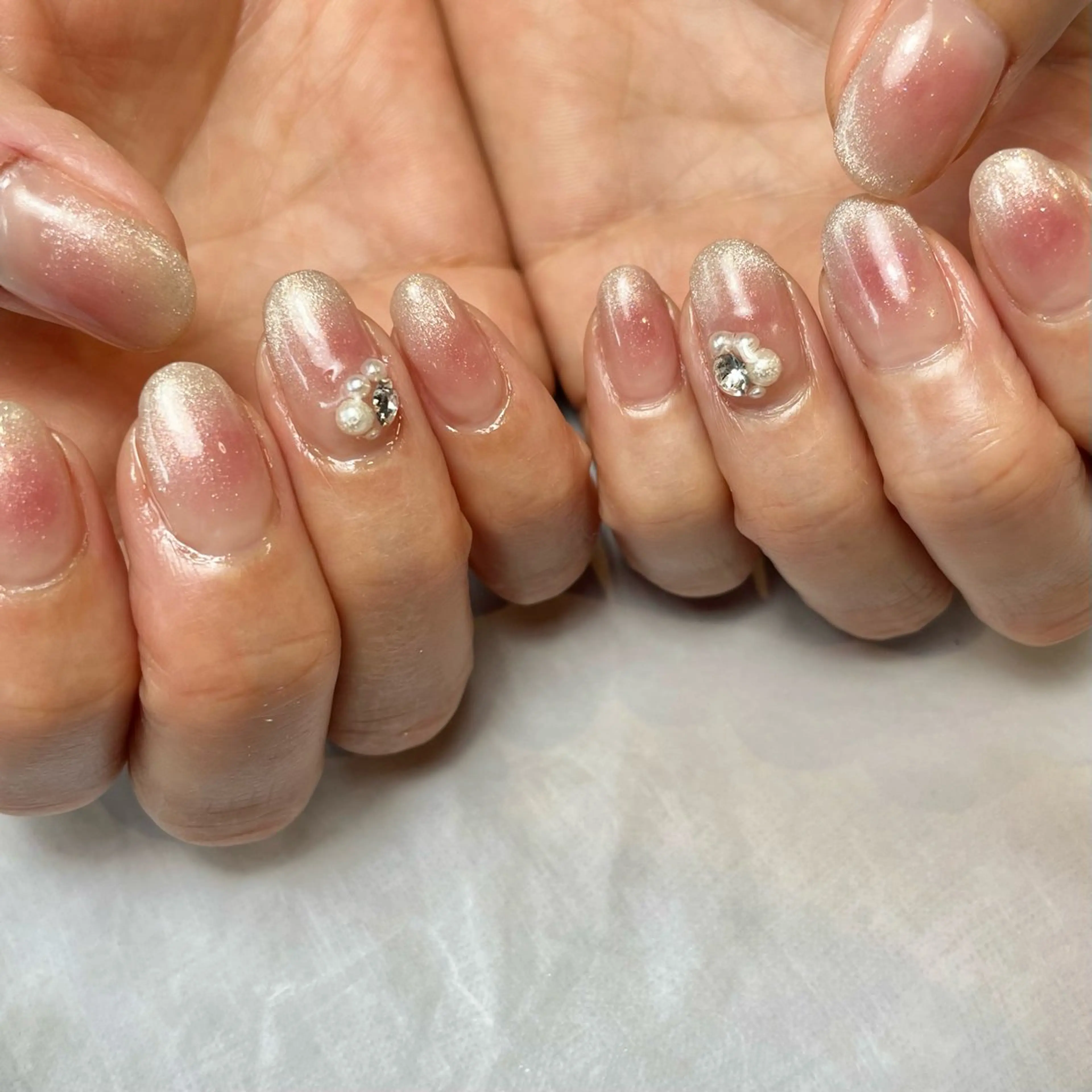 ネイル チークネイル 春ネイル ハンドネイル Reflection marikoのネイルデザイン