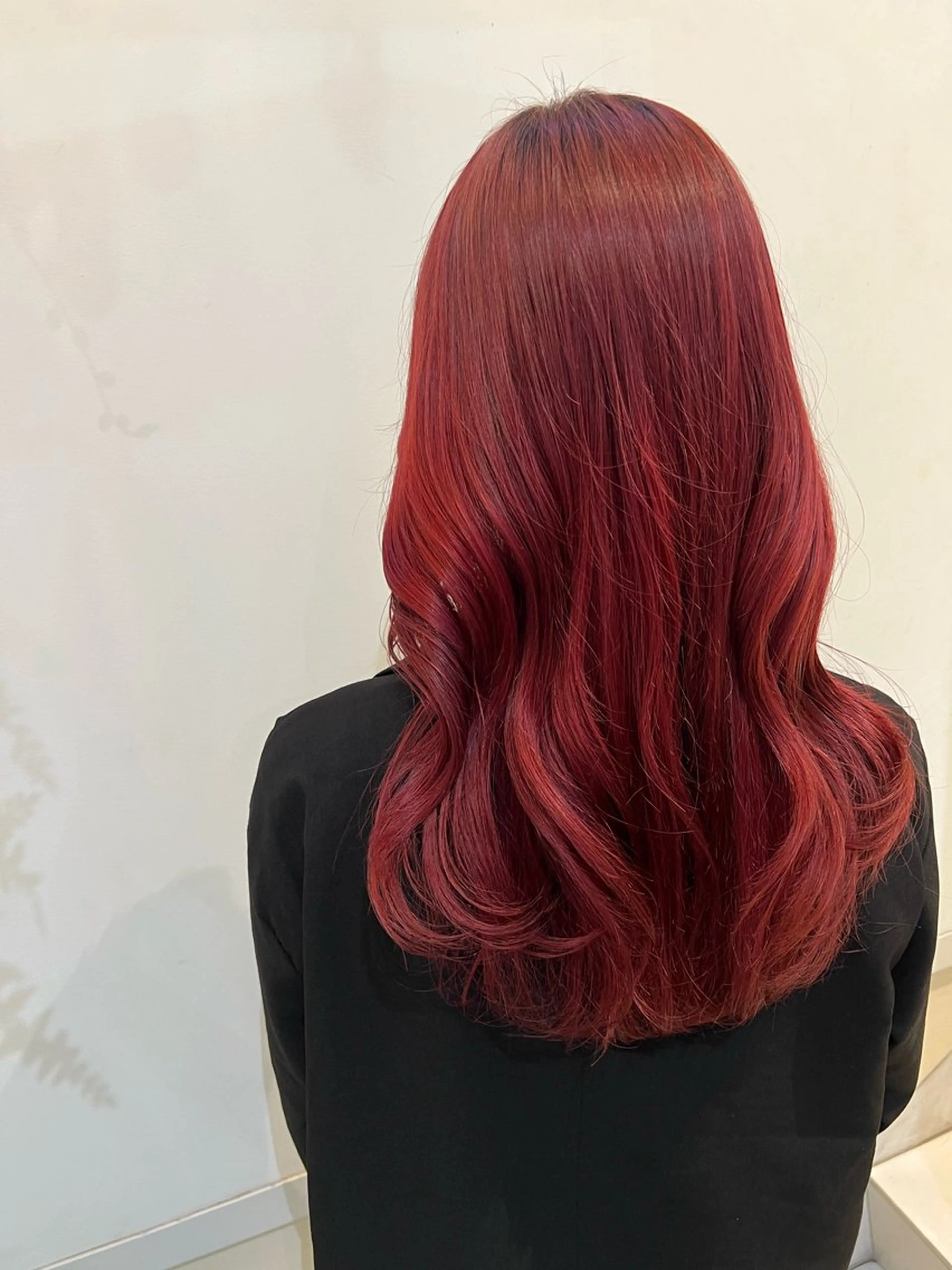 ロング カラー ブリーチ カット ヘアカラー トリートメント ブリーチしない暖色 カラー🥀杉 優菜のヘアスタイル