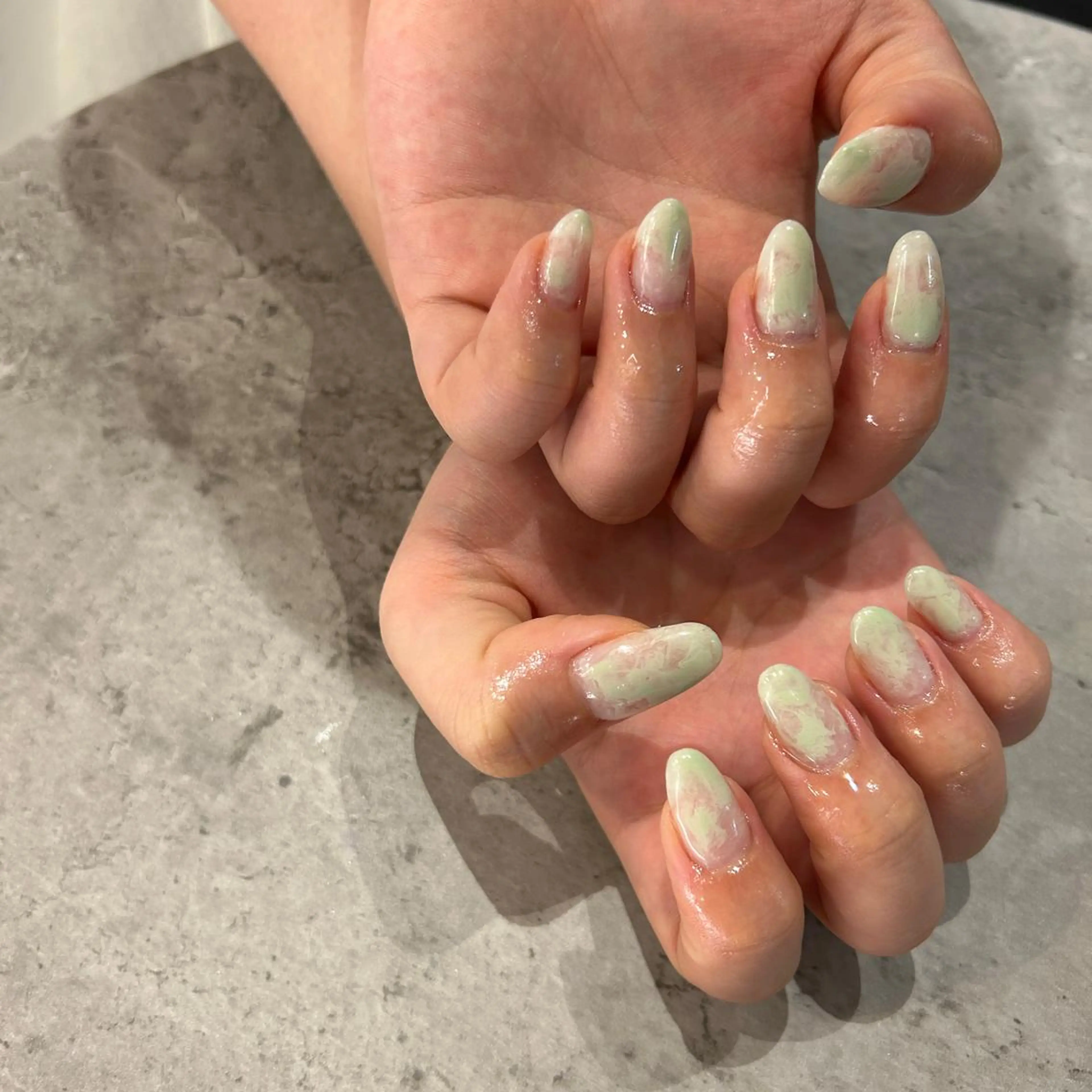 ネイル グリーン sayaka 🩰のネイルデザイン