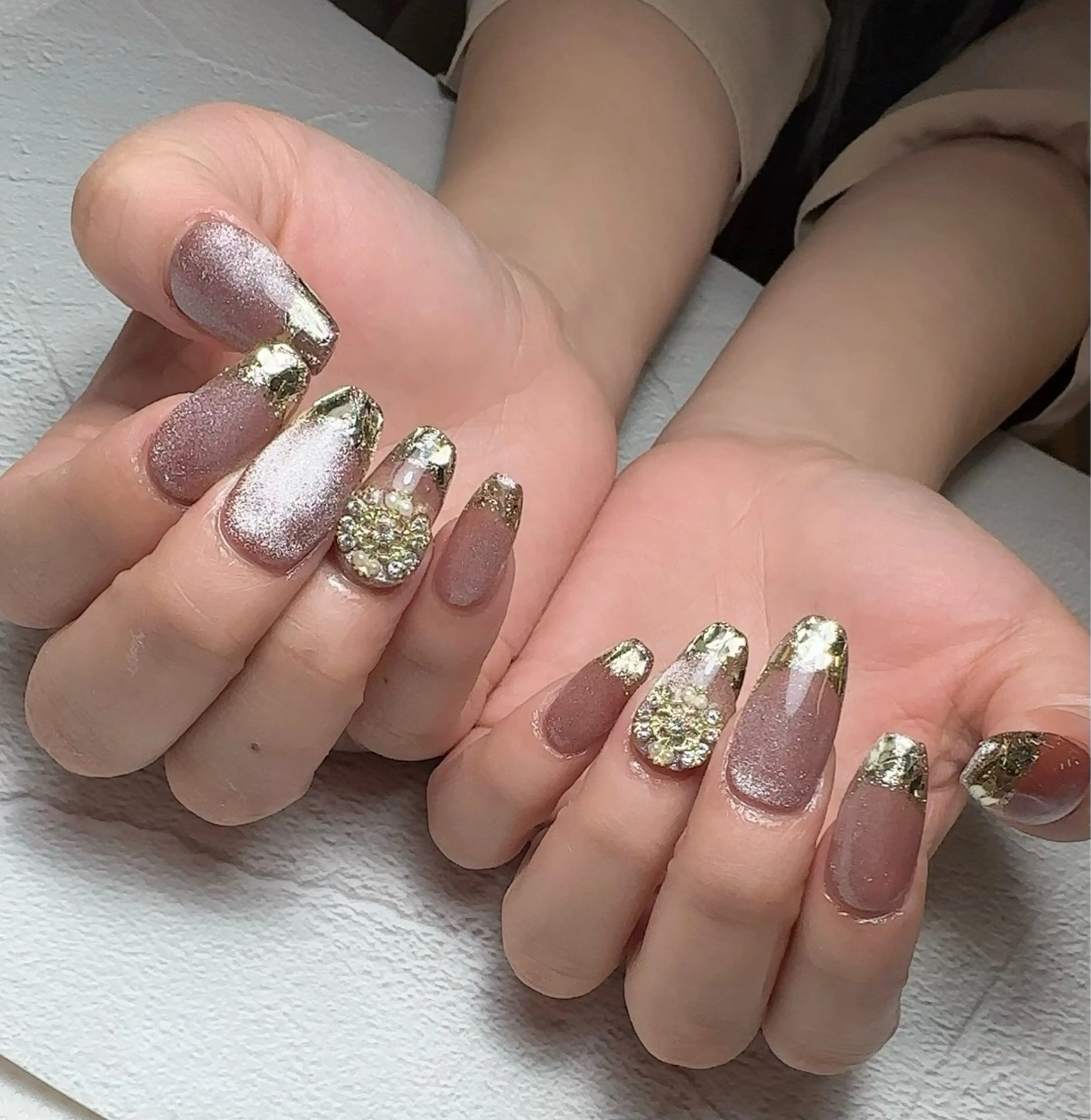 ネイル アートネイル ハート マグネットネイル 持ち込み ニュアンスネイル ハンドネイル nail salon    Mimiy..所属・Nailsalon Mimiy..♡のネイルデザイン