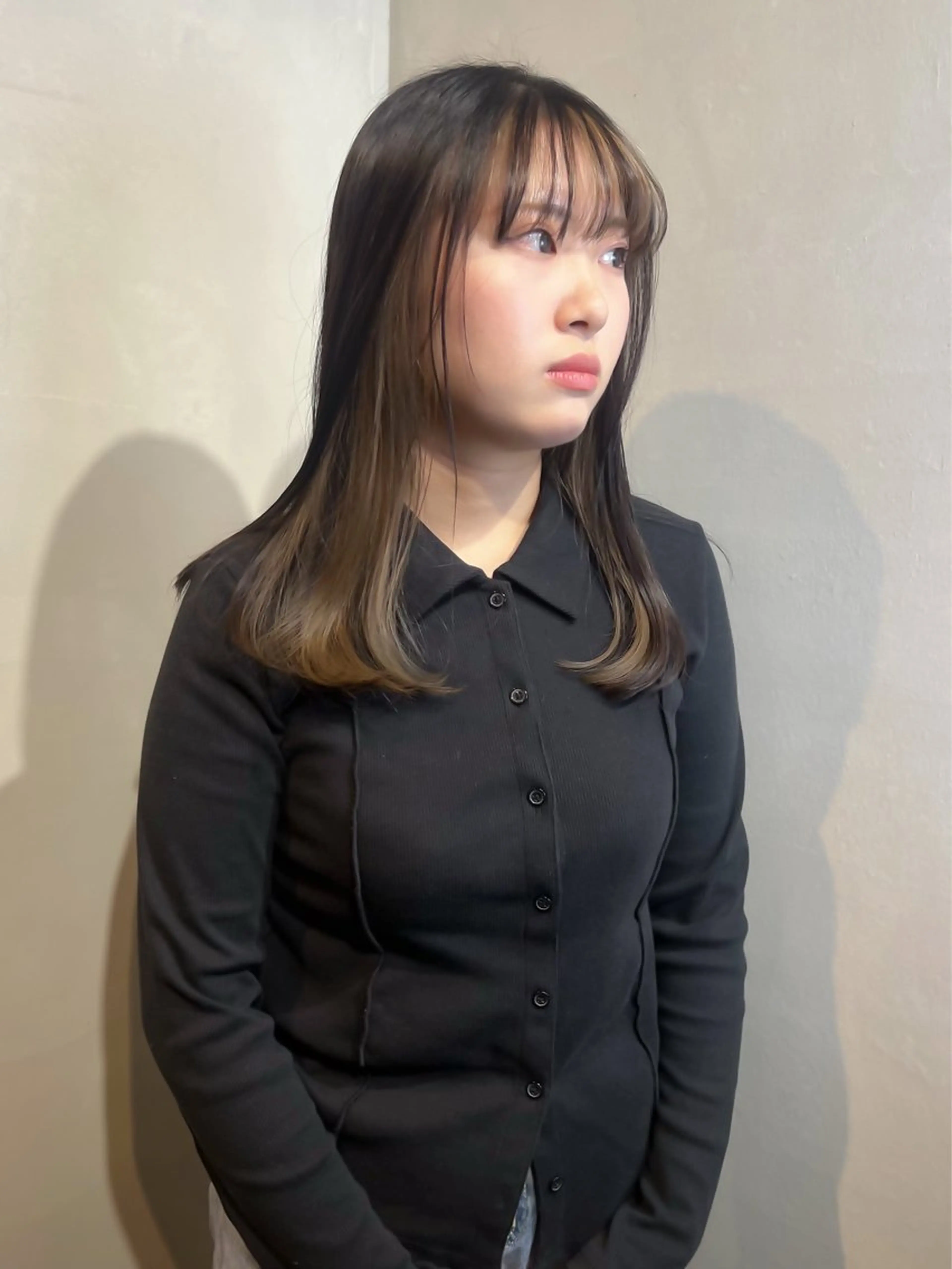 セミロング カラー カット ヘアカラー トリートメント Aya/四条烏丸/ インナーカラーのヘアスタイル