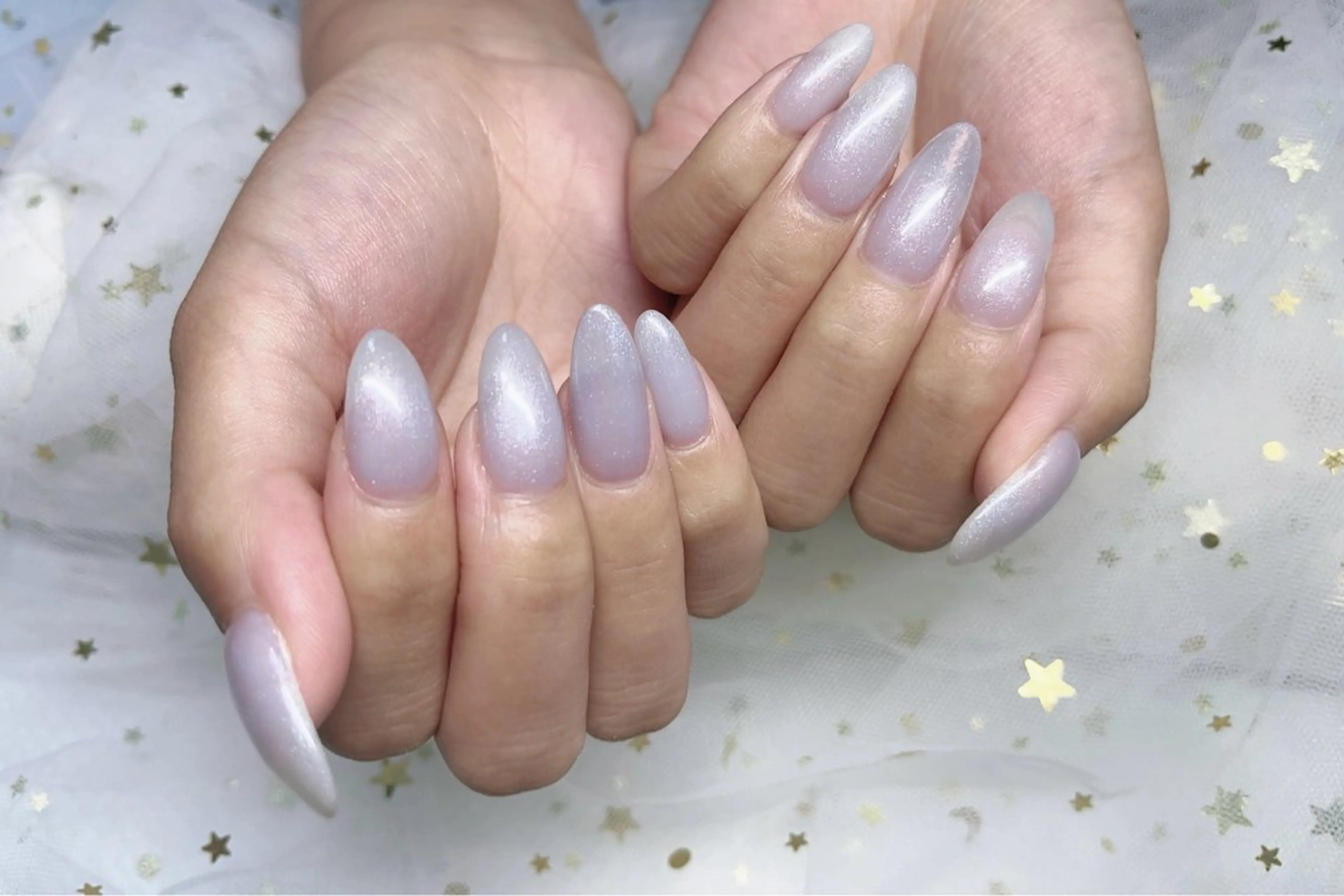 ネイル オーロラネイル ワンカラーネイル ハンドネイル Azel nail 伊野麗のネイルデザイン