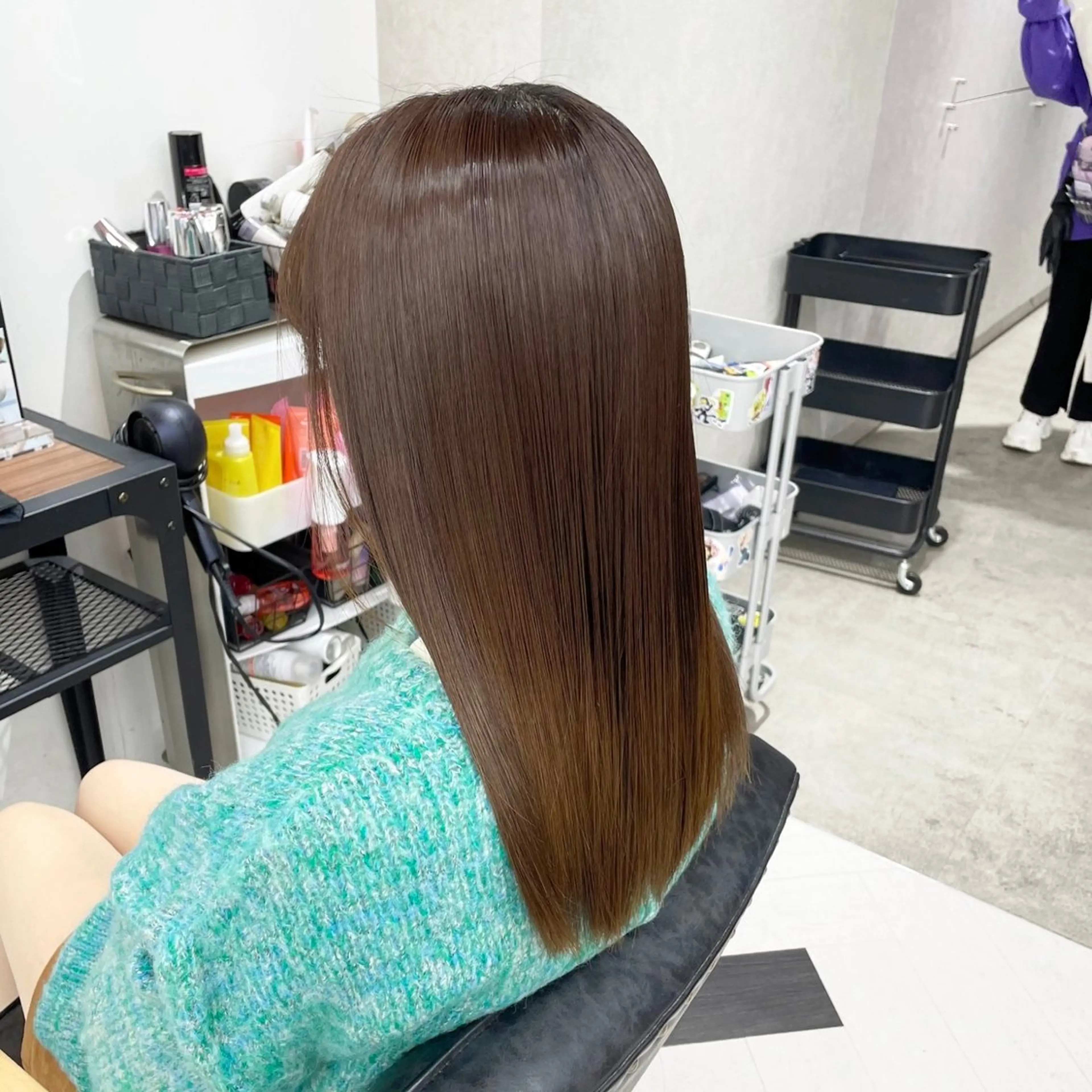 ミディアム カラー パーマ ヘアアレンジ メンズ 髪質改善 トリートメント mona/ ストレートスタイル✨のヘアスタイル