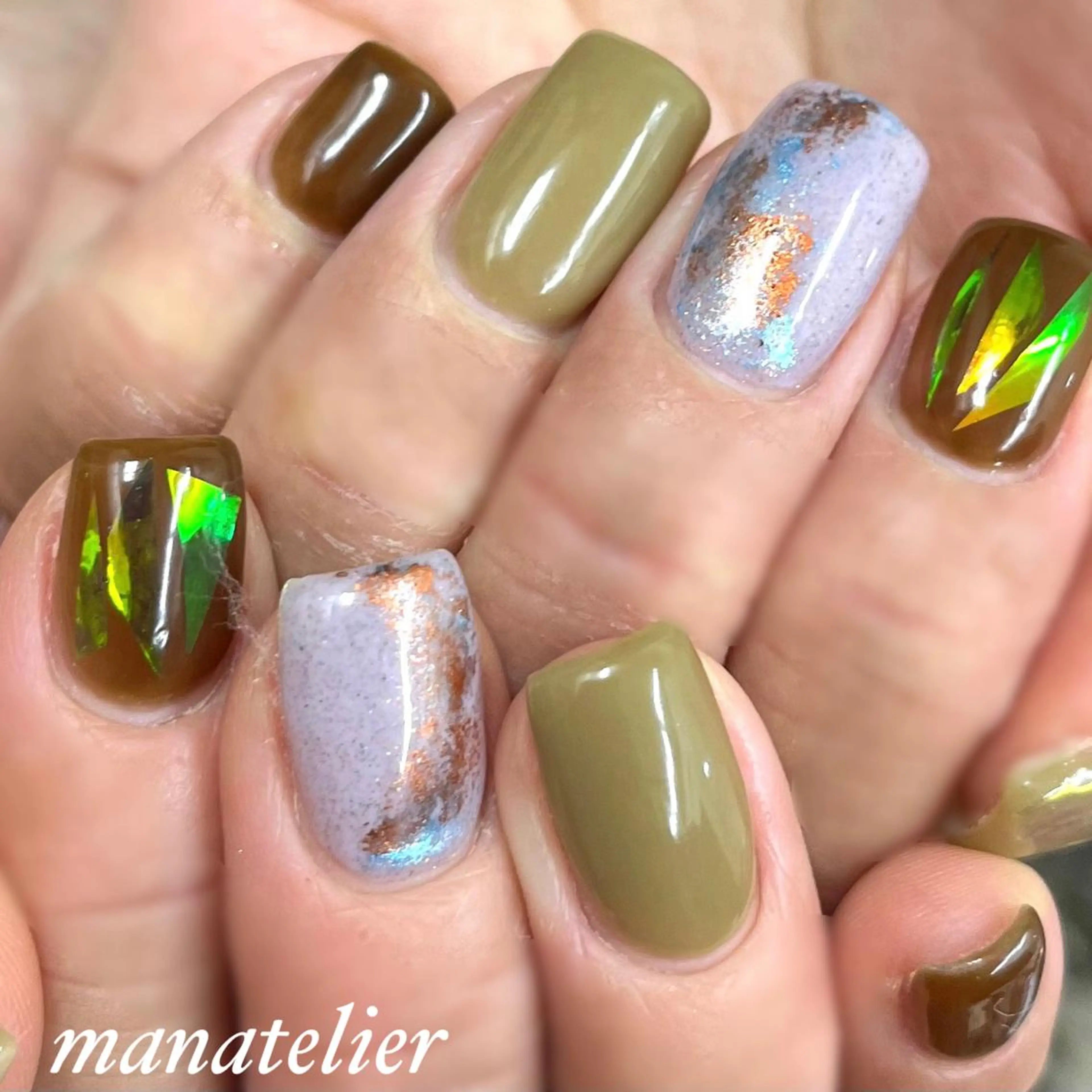 💜ハンド定額デザインA ＊オフあり　2本以上デザインしたい方におすすめ／色変更、配置換え可の写真