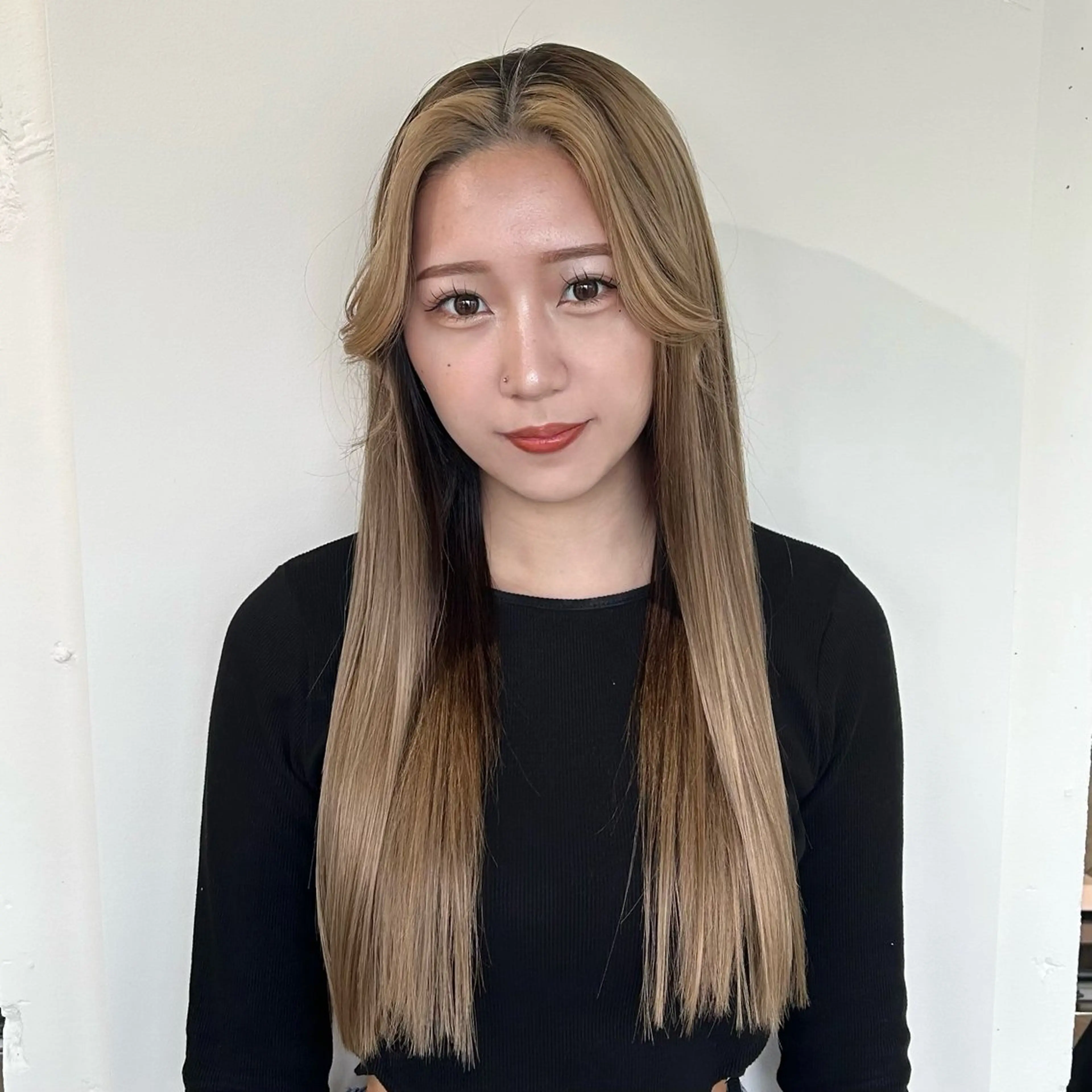 ロング 新潟/万代/レイヤー 韓国風/明間未来のヘアスタイル