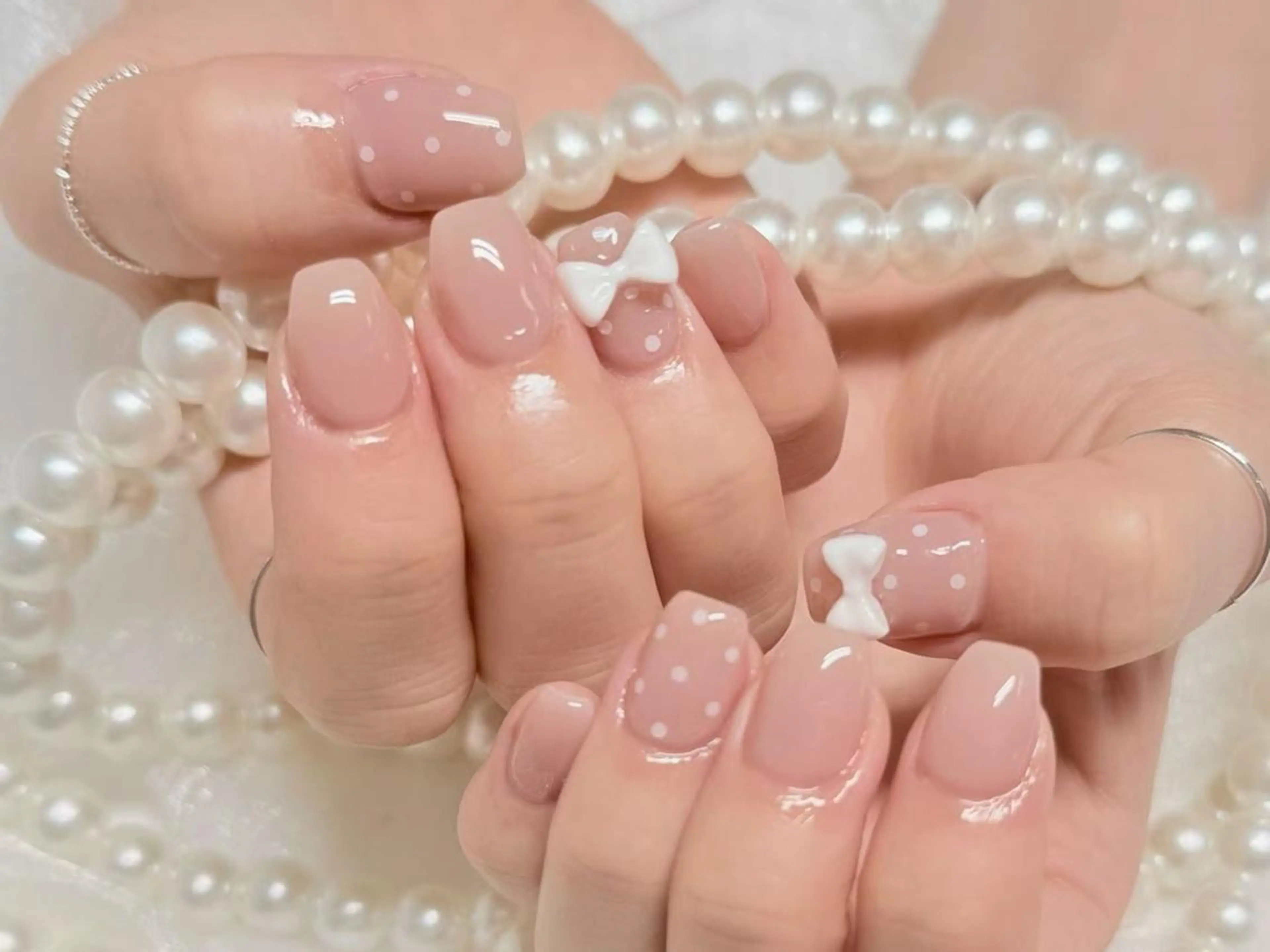 ネイル アートネイル クリアネイル 成人式 長さ出し フラッシュネイル ハンドネイル Ru na🍳のネイルデザイン