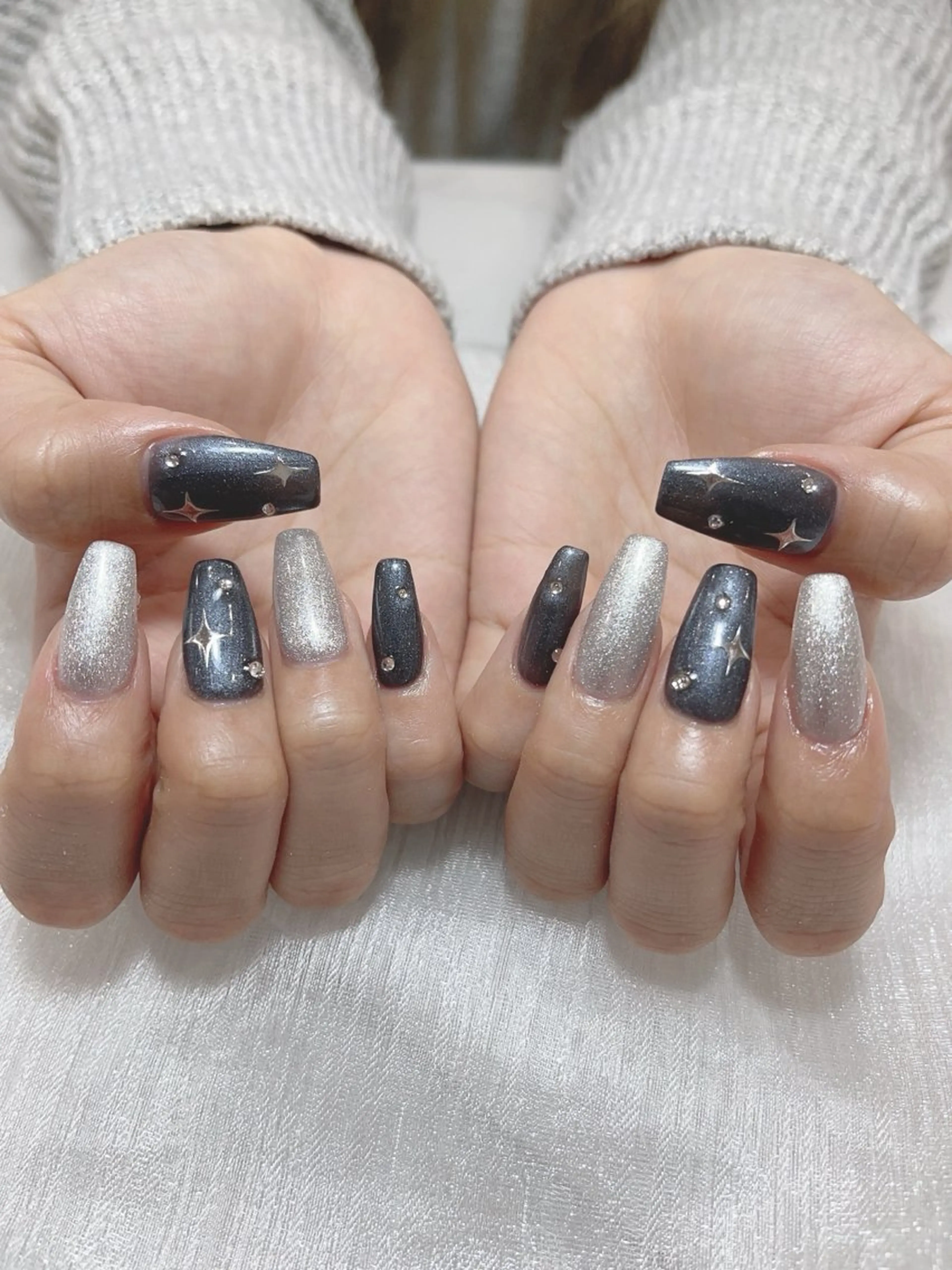 ネイル アートネイル フラッシュネイル フレンチネイル ガラスフレンチ グラデーション M2beauty Renaのネイルデザイン